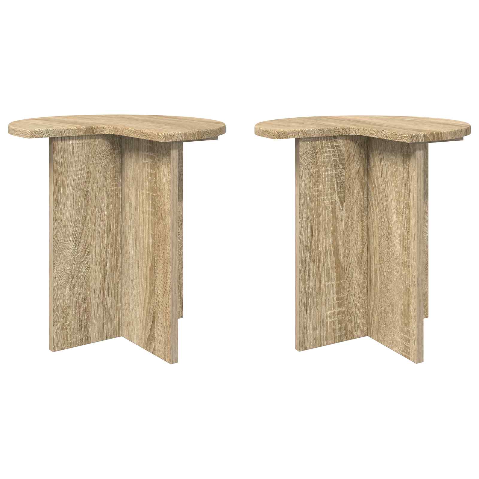 Šoninis stalas su saugykla 2 pcs Sonoma ąžuolas Ø 39 x 38 cm