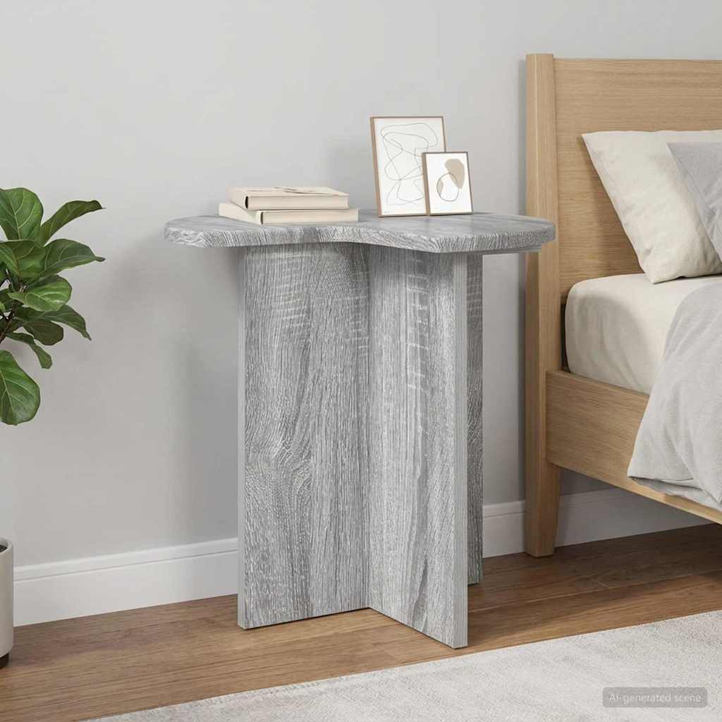 Šoninis stalas 2 pcs Pilka sonoma ąžuolo Ø 39 x 38 cm