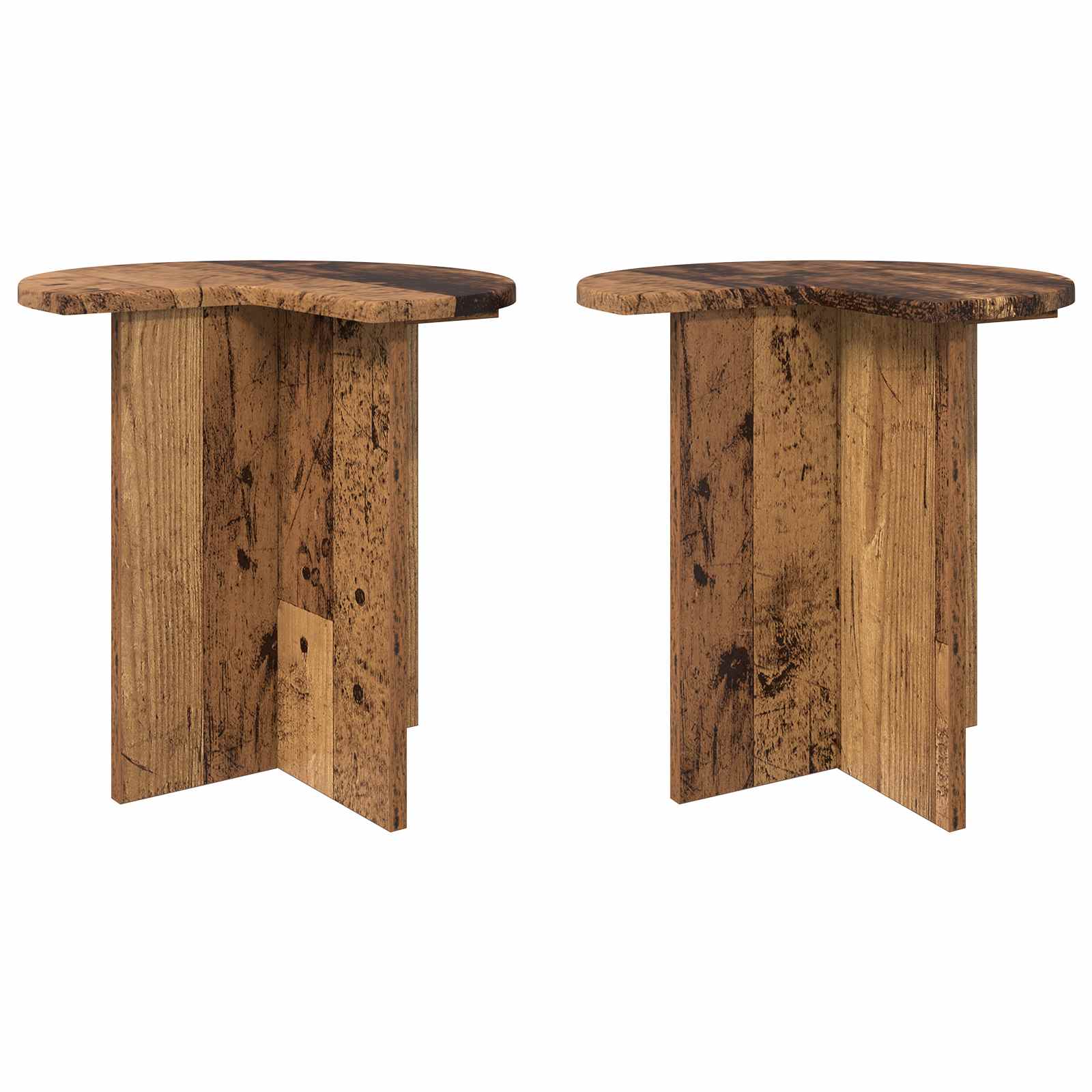 Šoninis stalas 2 pcs Sendintos medienos Ø 39 x 38 cm