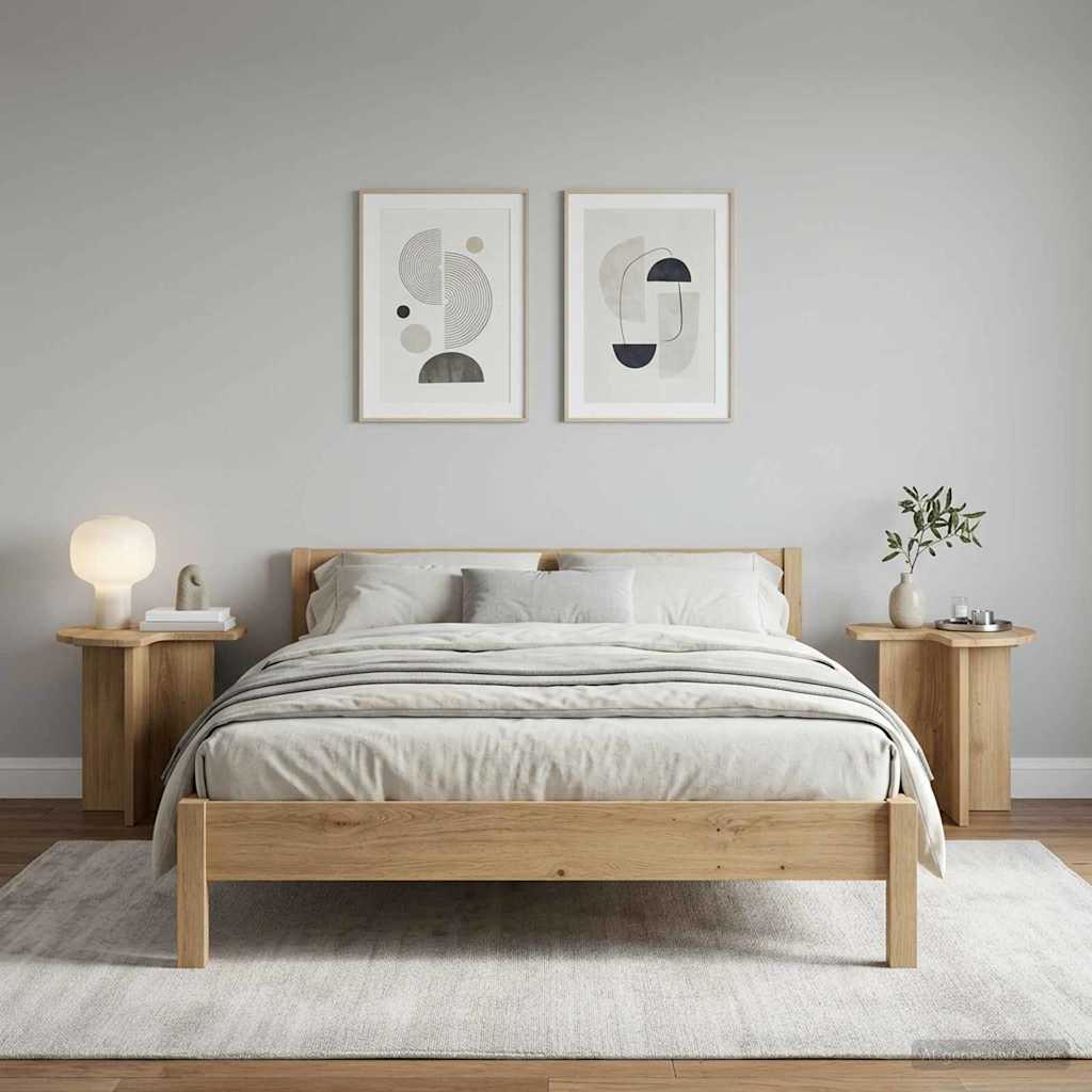 Šoninis stalas su saugykla 2 pcs Artisano ąžuolo Ø 39 x 38 cm