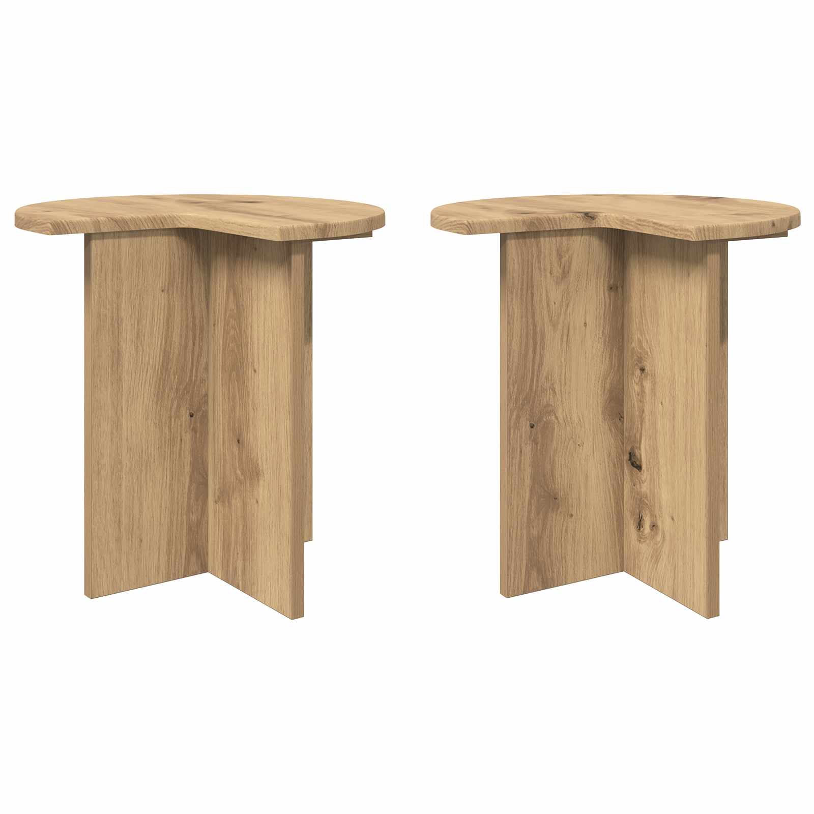 Šoninis stalas su saugykla 2 pcs Artisano ąžuolo Ø 39 x 38 cm