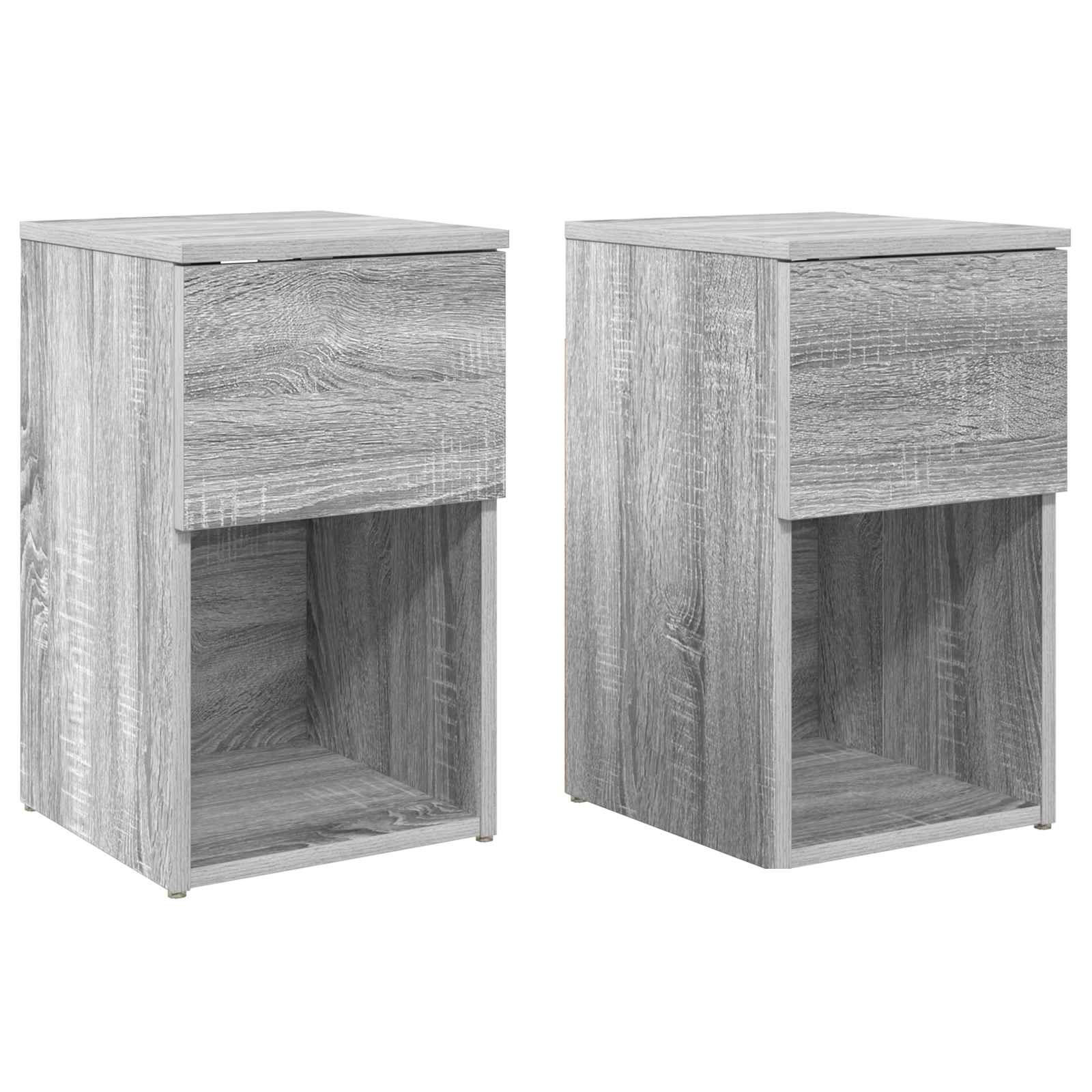 Lovos spintelė 2 pcs Pilka sonoma ąžuolo 29 x 31,5 x 49 cm