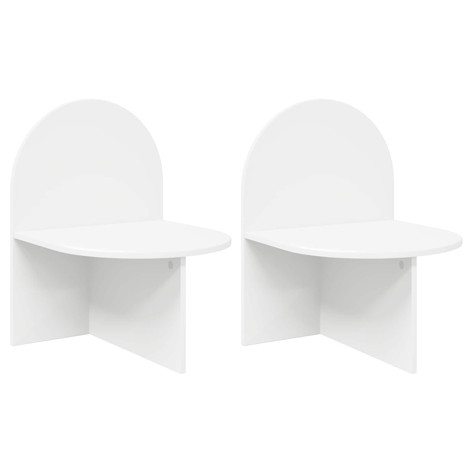Naktinis staliukas 2 pcs Balta 48 x 49 x 65 cm Dirbtinė mediena