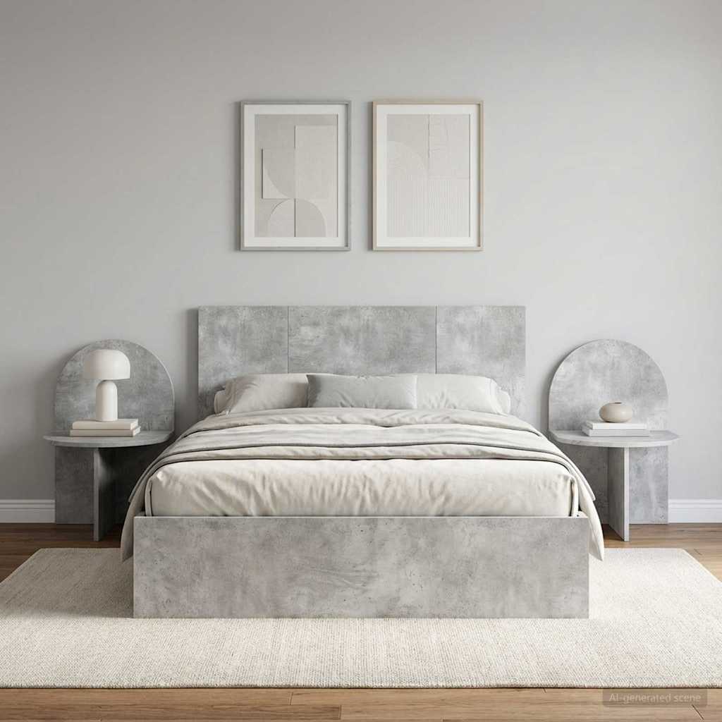 Naktinis staliukas 2 pcs Betono pilka 48 x 49 x 65 cm