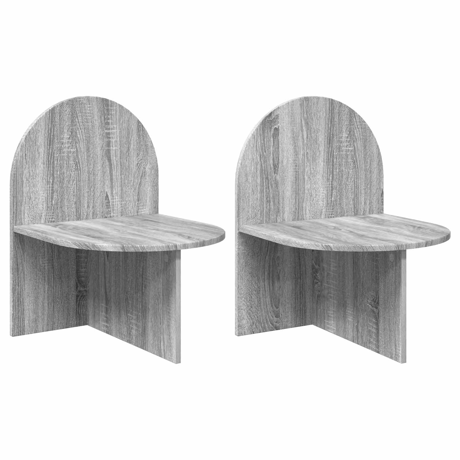 Naktinis staliukas 2 pcs Pilka sonoma ąžuolo 48 x 49 x 65 cm
