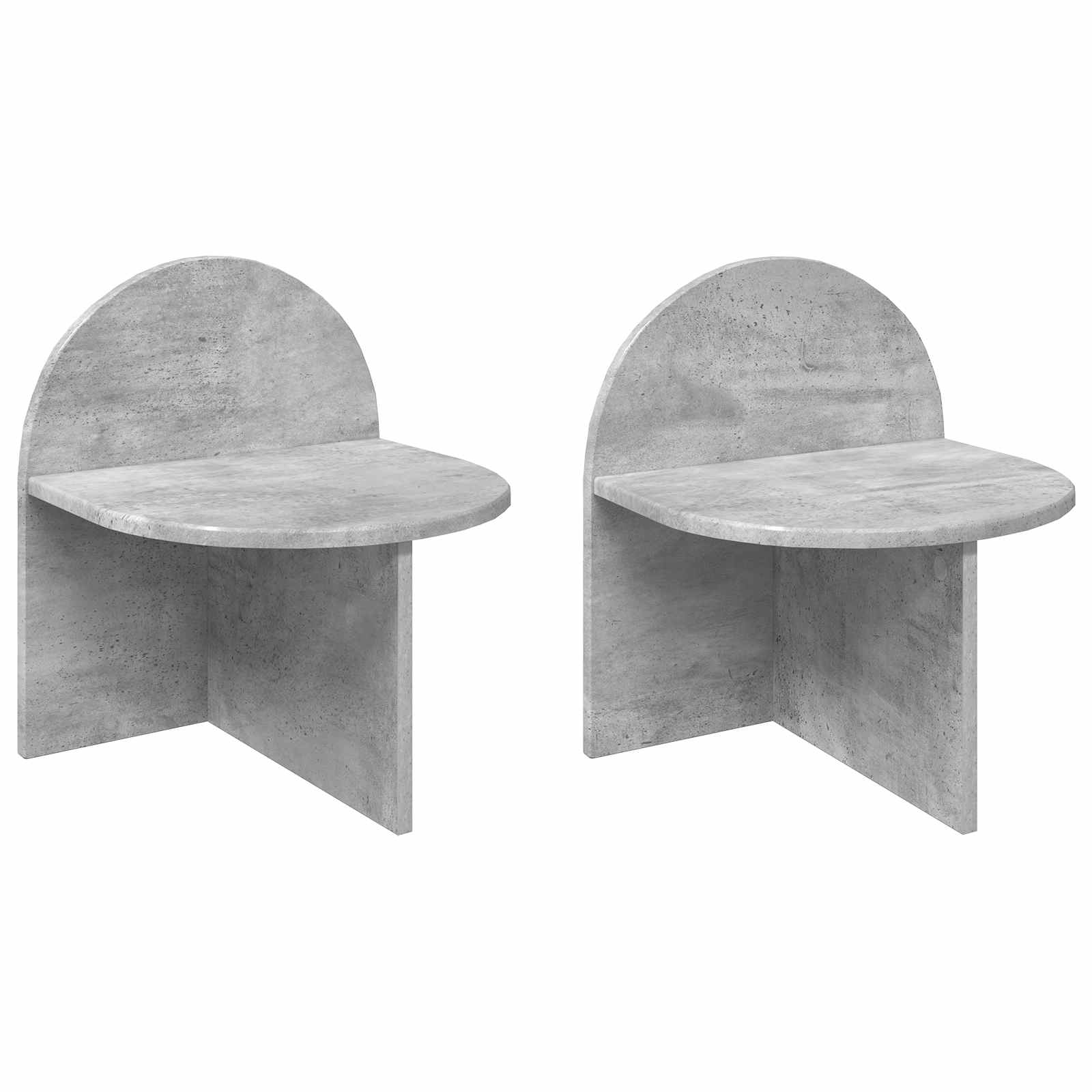 Naktinis staliukas 2 pcs Betono pilka 40 x 35,5 x 45,5 cm