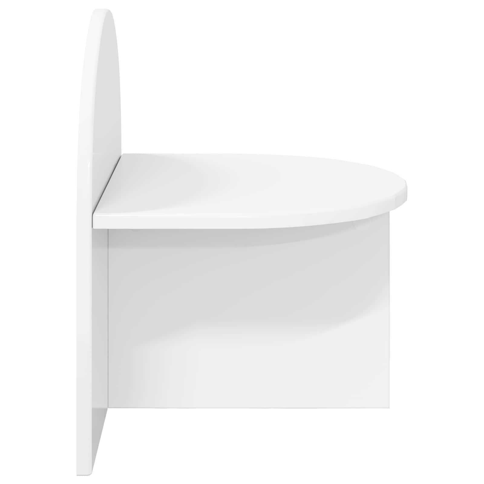 Naktinis staliukas 2 pcs Itin blizgi balta 40 x 35,5 x 45,5 cm
