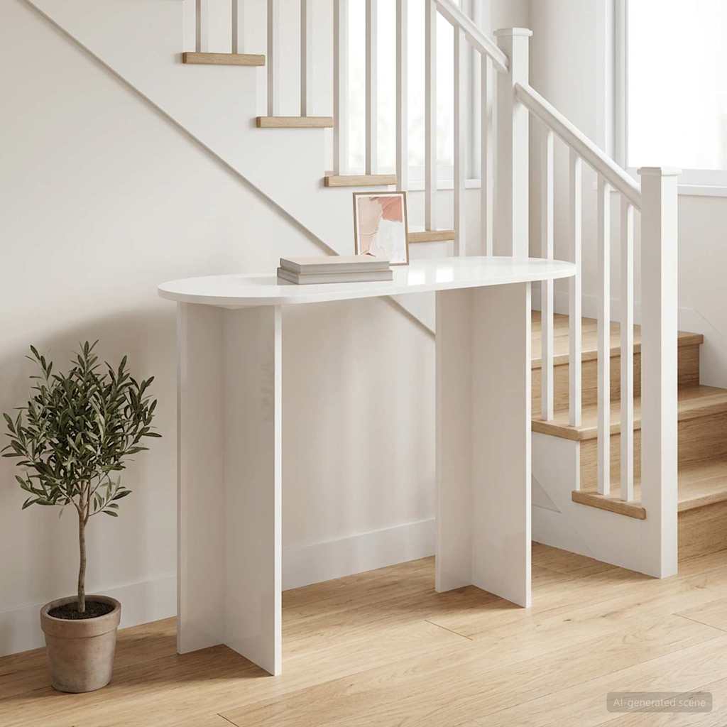 Konsoles galds Balts 100 x 39,5 x 75 cm Apstrādāta koksne