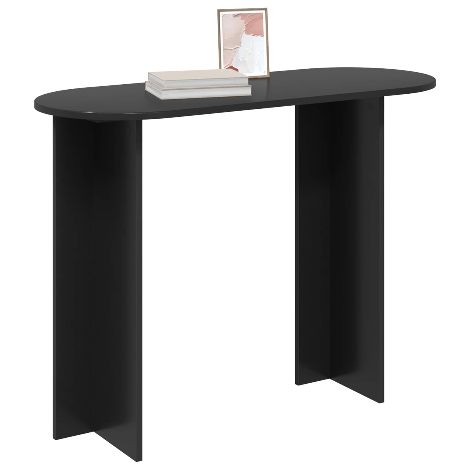 Konsoles galds ar glabātuvi melna ozolkoka 100 x 39,5 x 75 cm