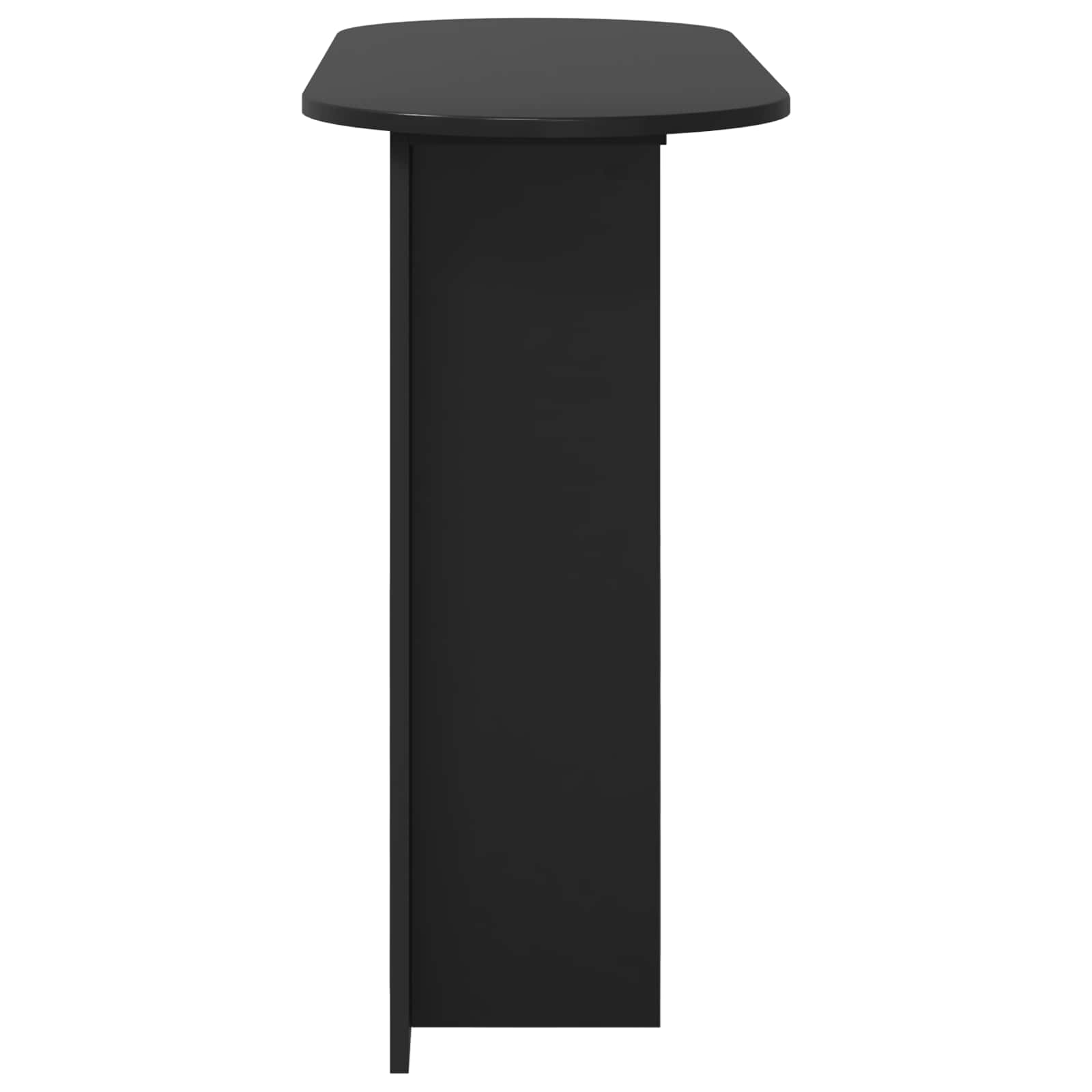 Konsoles galds ar glabātuvi melna ozolkoka 100 x 39,5 x 75 cm