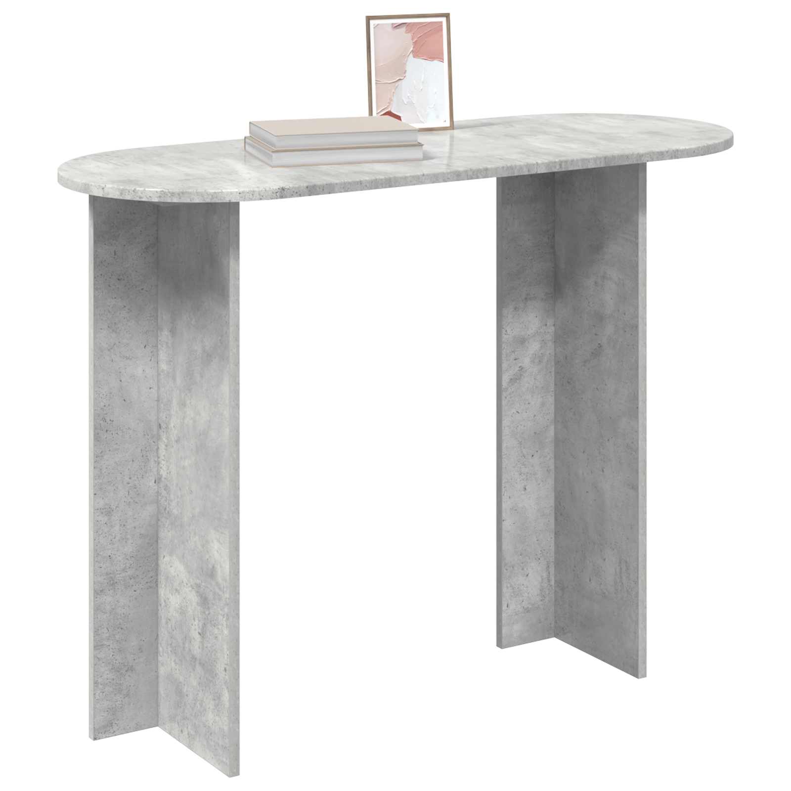 Konsolinis stalas su saugykla Betono pilka 100 x 39,5 x 75 cm