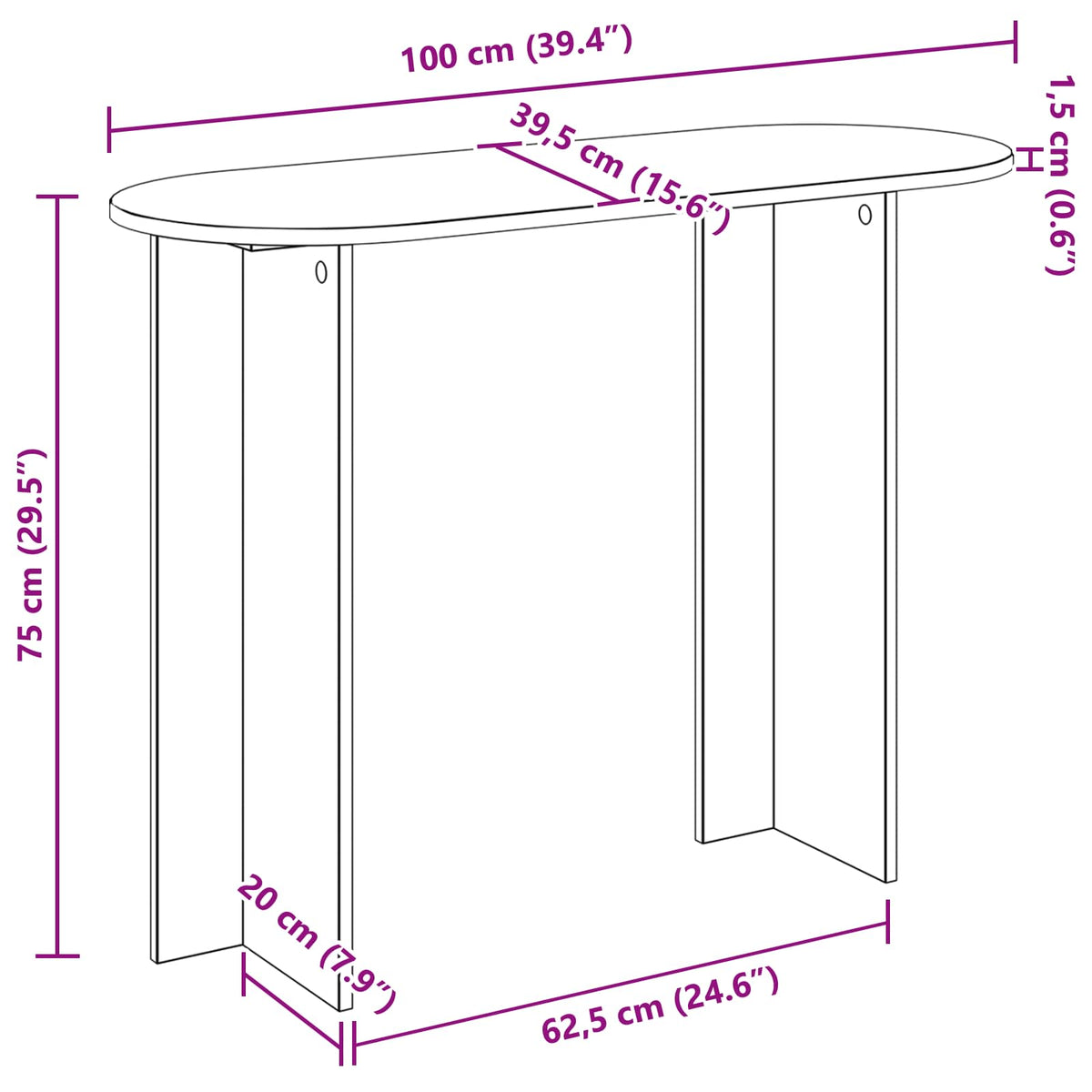 Konsolinis stalas su saugykla Betono pilka 100 x 39,5 x 75 cm