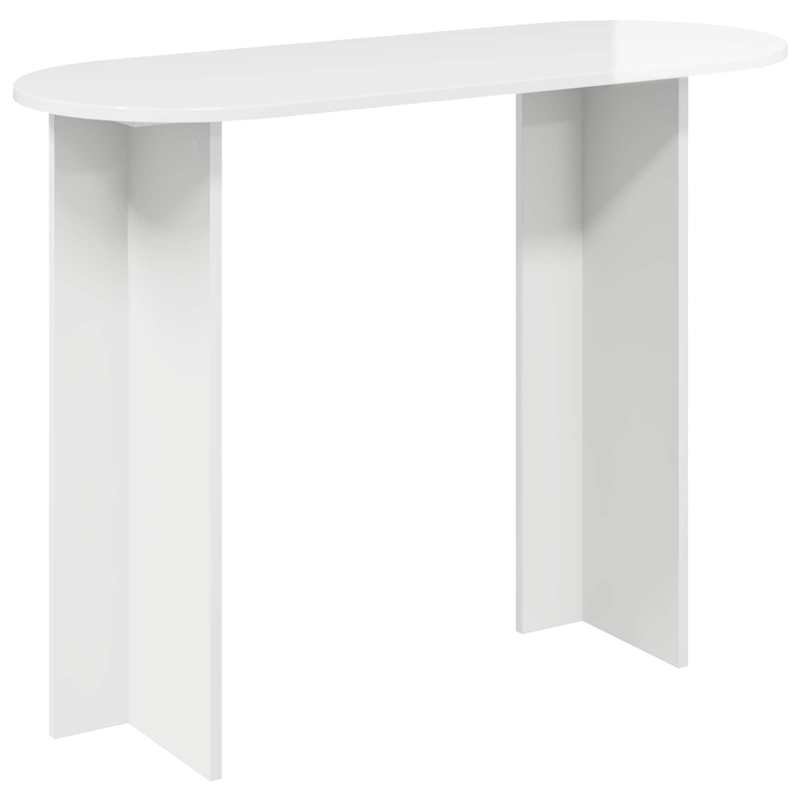 Konsolinis stalas Itin blizgi balta 100 x 39,5 x 75 cm