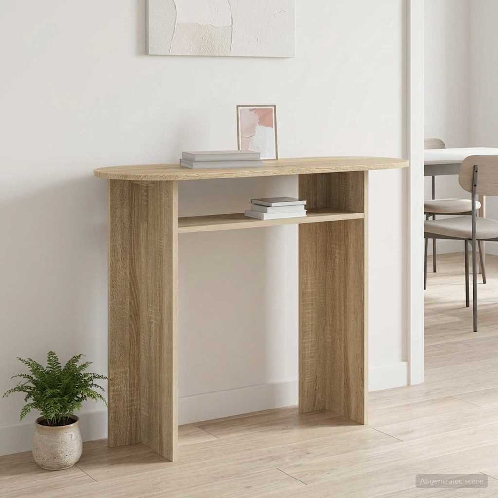 Konsolinis stalas su saugykla Sonoma ąžuolas 100 x 39,5 x 75 cm