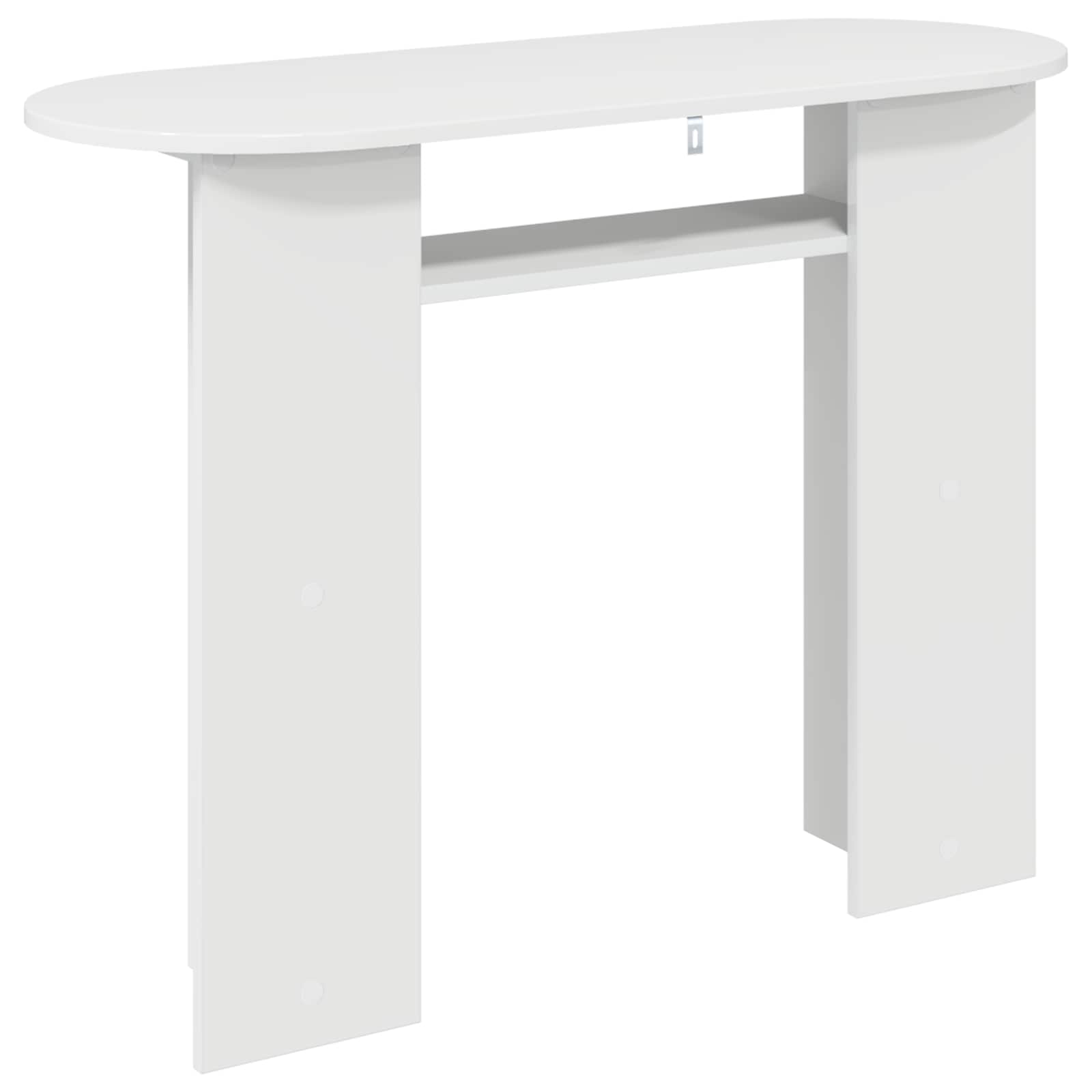 Konsolinis stalas Itin blizgi balta 100 x 39,5 x 75 cm