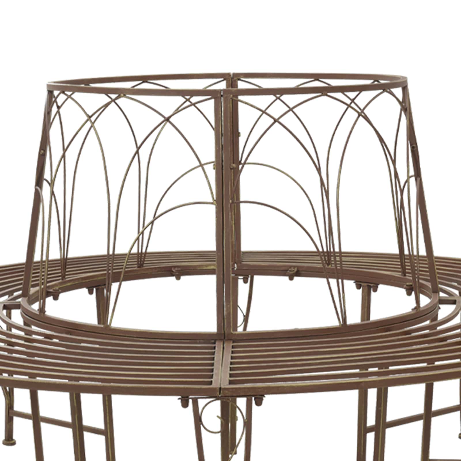 Medžio suolelis 8-Vietų skaičius Ø 160 x 89 cm Plienas