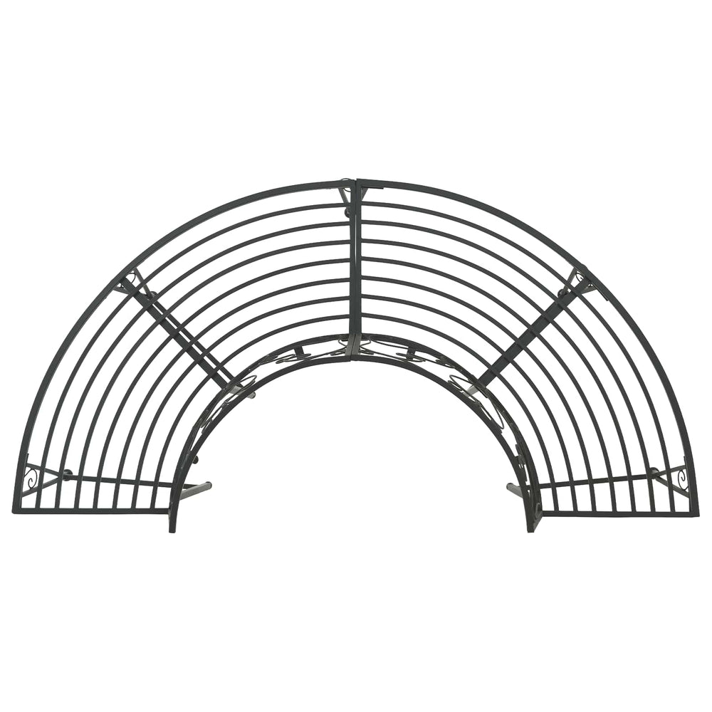 Medžio suolelis 4-Vietų skaičius 160 x 80 x 89 cm Plienas Juoda