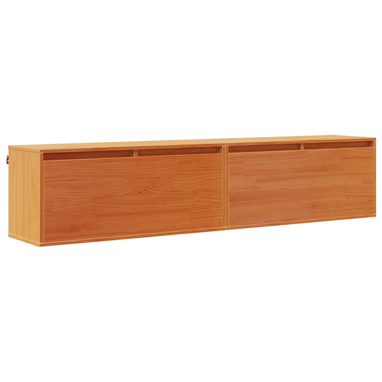 Wall cabinet with shelf 2 pcs Waxed brown 80 x 30 x 35 cm