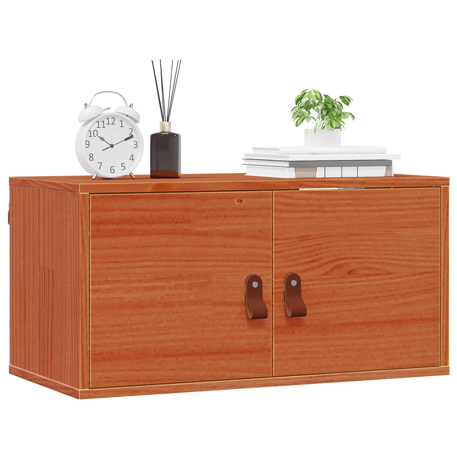 Wall Cabinet with Shelf 2 pcs Wax Brown 60 x 30 x 30 cm