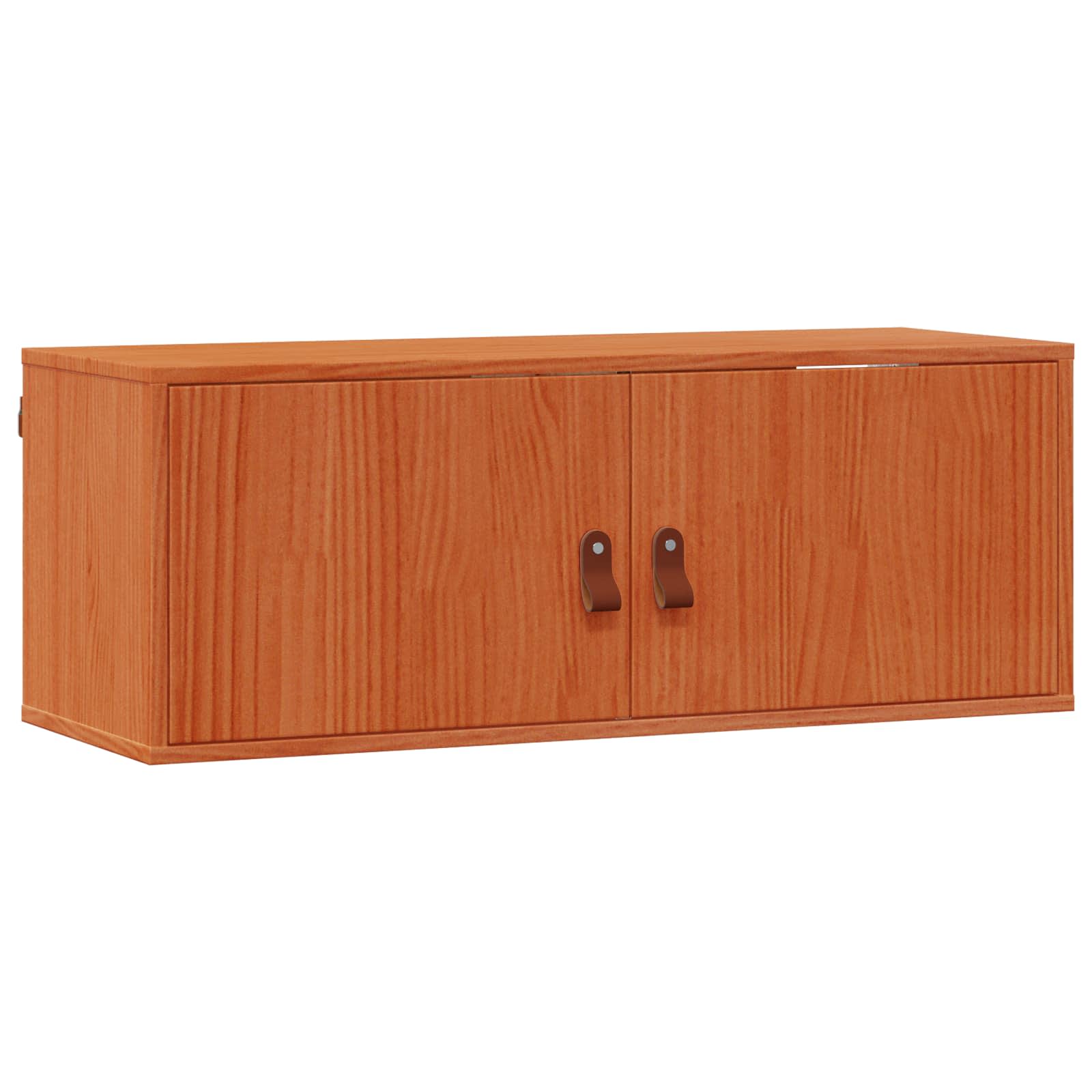 Wall Cabinet with Shelf 2 pcs Wax Brown 80 x 30 x 30 cm