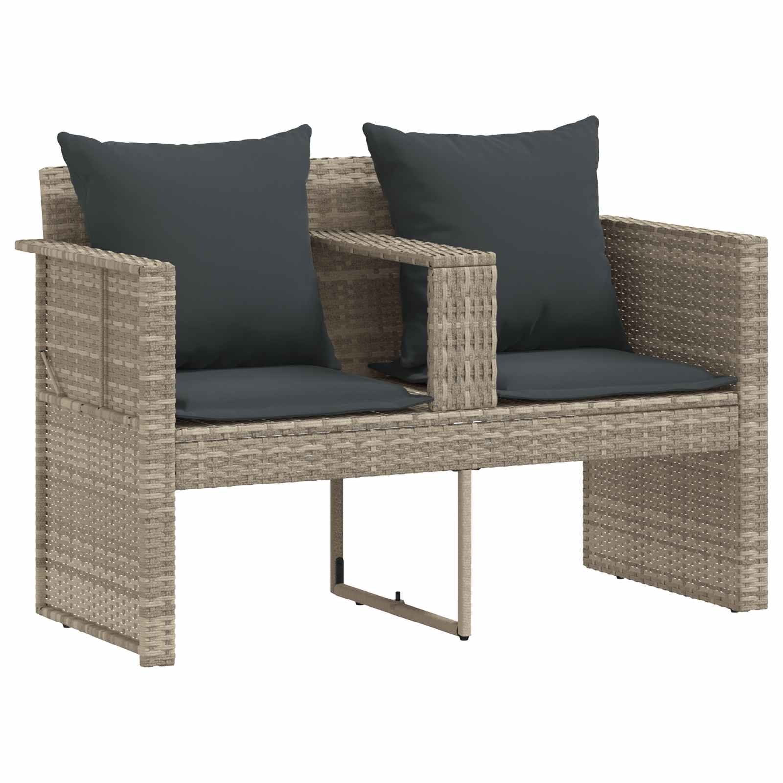 Sodo sofa 8 pcs Šviesiai pilka ir tamsiai pilka poliratanas