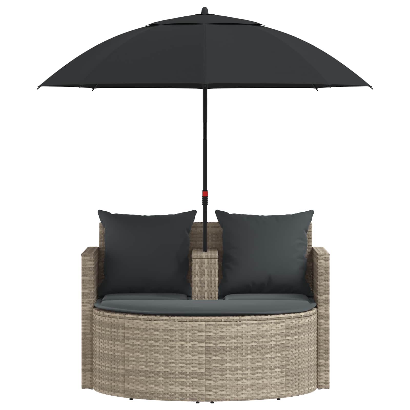 Sodo sofa 8 pcs Šviesiai pilka ir tamsiai pilka poliratanas