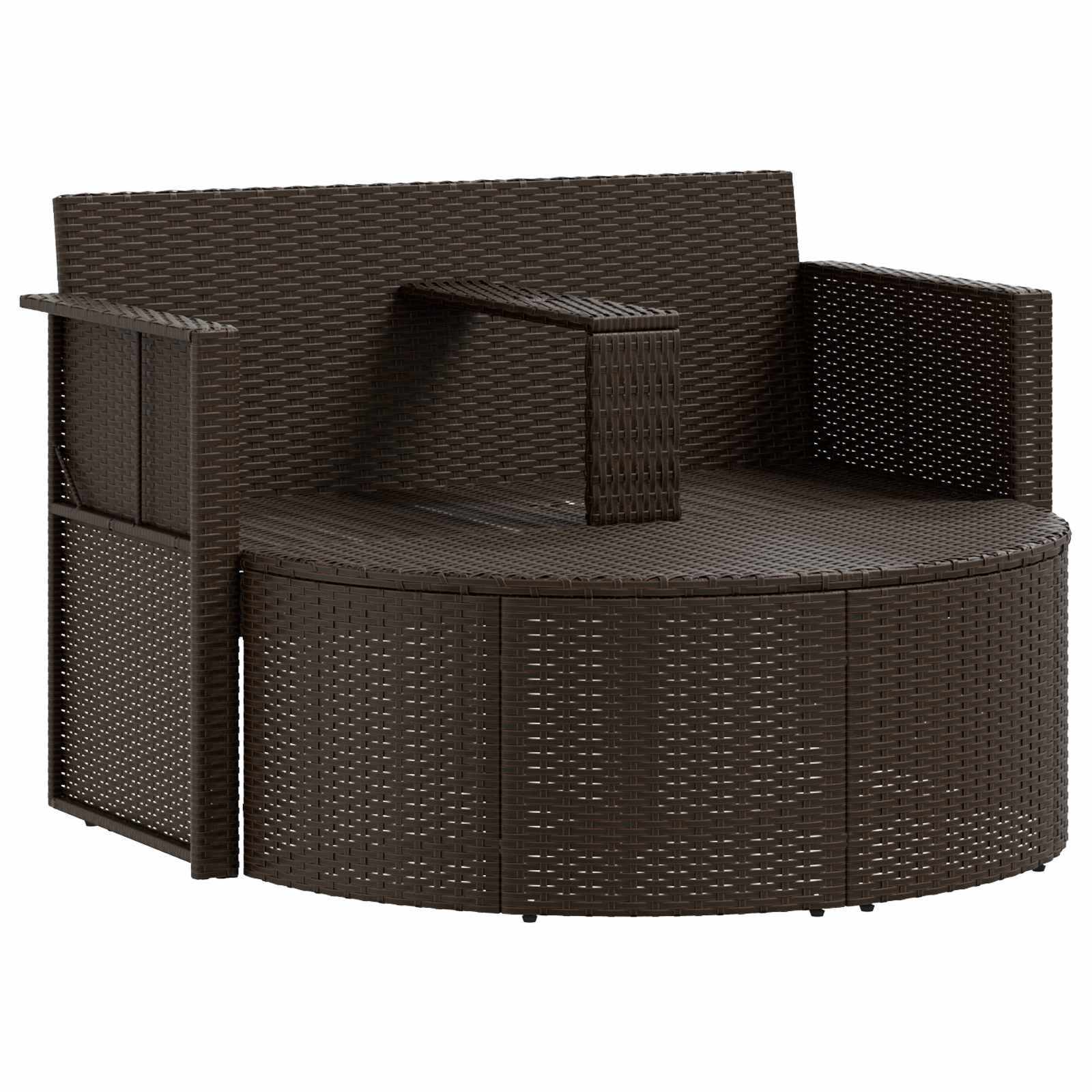 Sodo sofa Ruda ir raudona 168 x 168 x 180 cm poliratanas