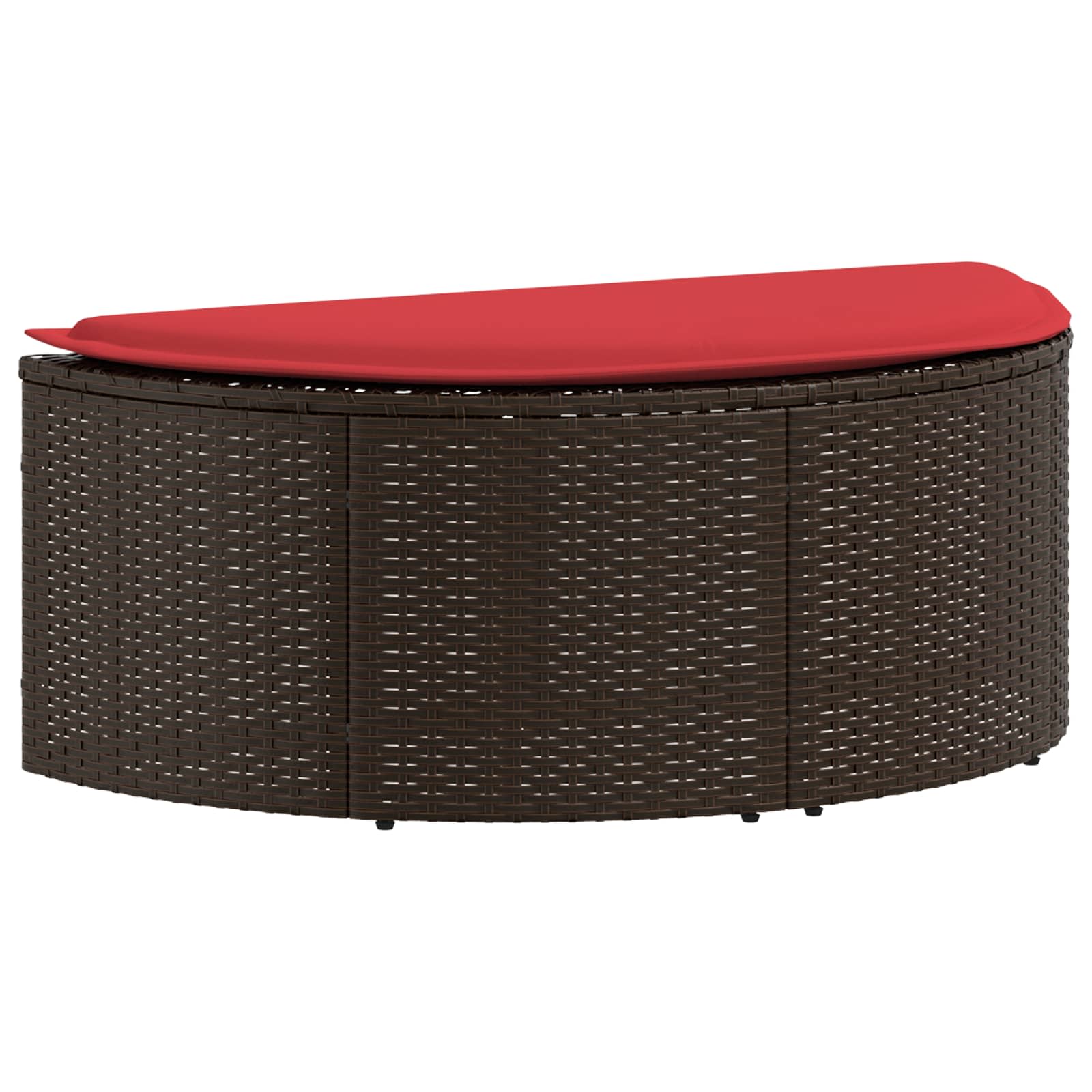 Sodo sofa Ruda ir raudona 168 x 168 x 180 cm poliratanas