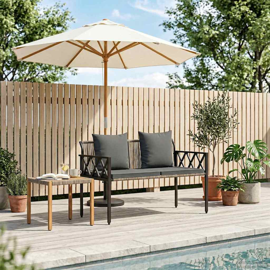 Lauko suoleliai 2 -Seater 116 x 56 x 75 cm poliratanas