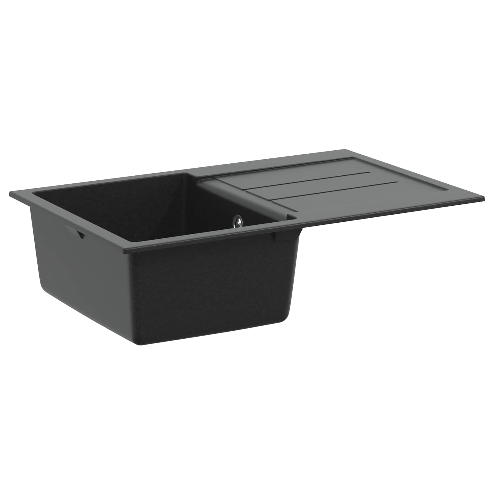 Kriauklė Juoda 780 x 500 mm 80% Kvarcas ir 20% Derva
