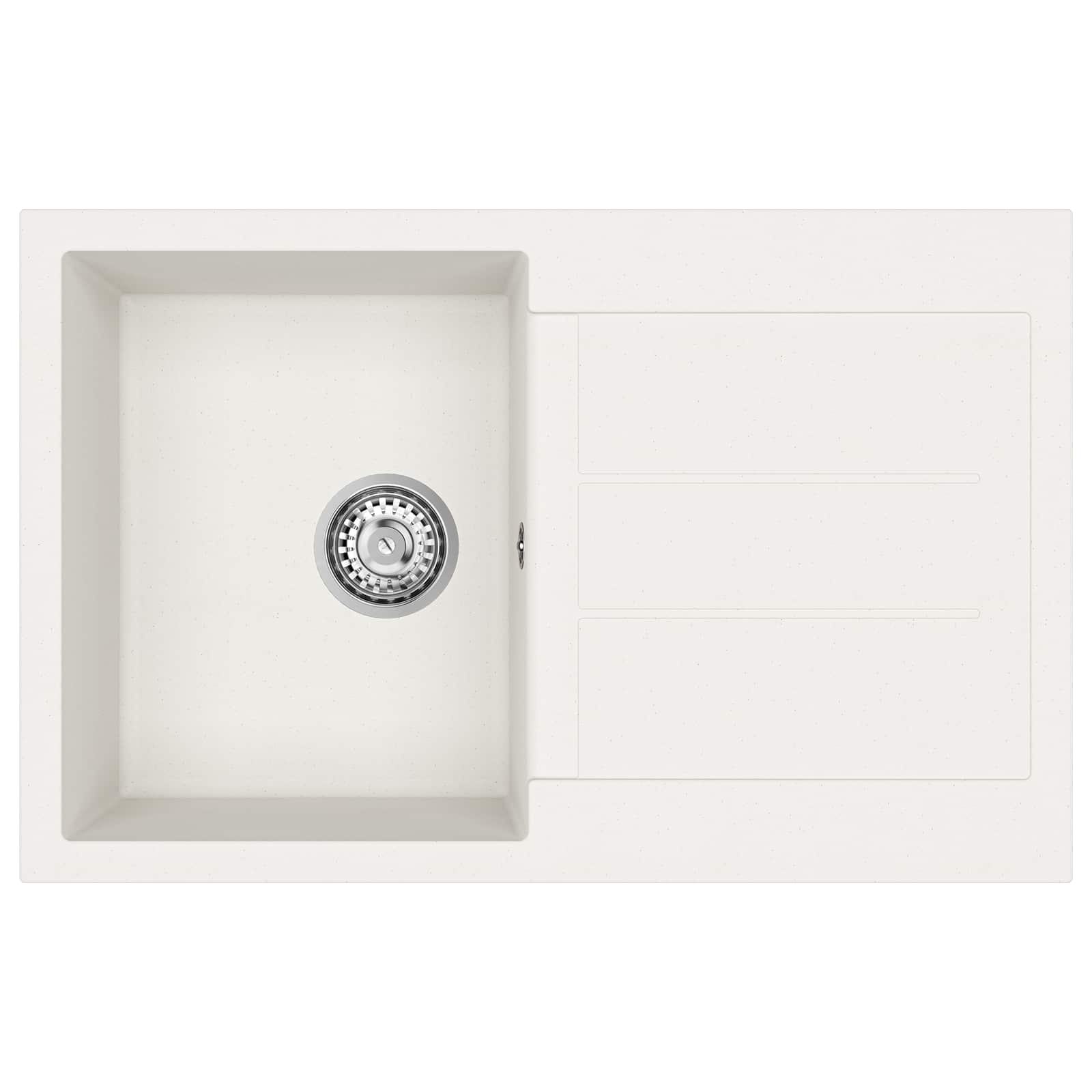 Izlietne Balta 780 x 500 mm 80% Kvarcs un 20% Sveķi