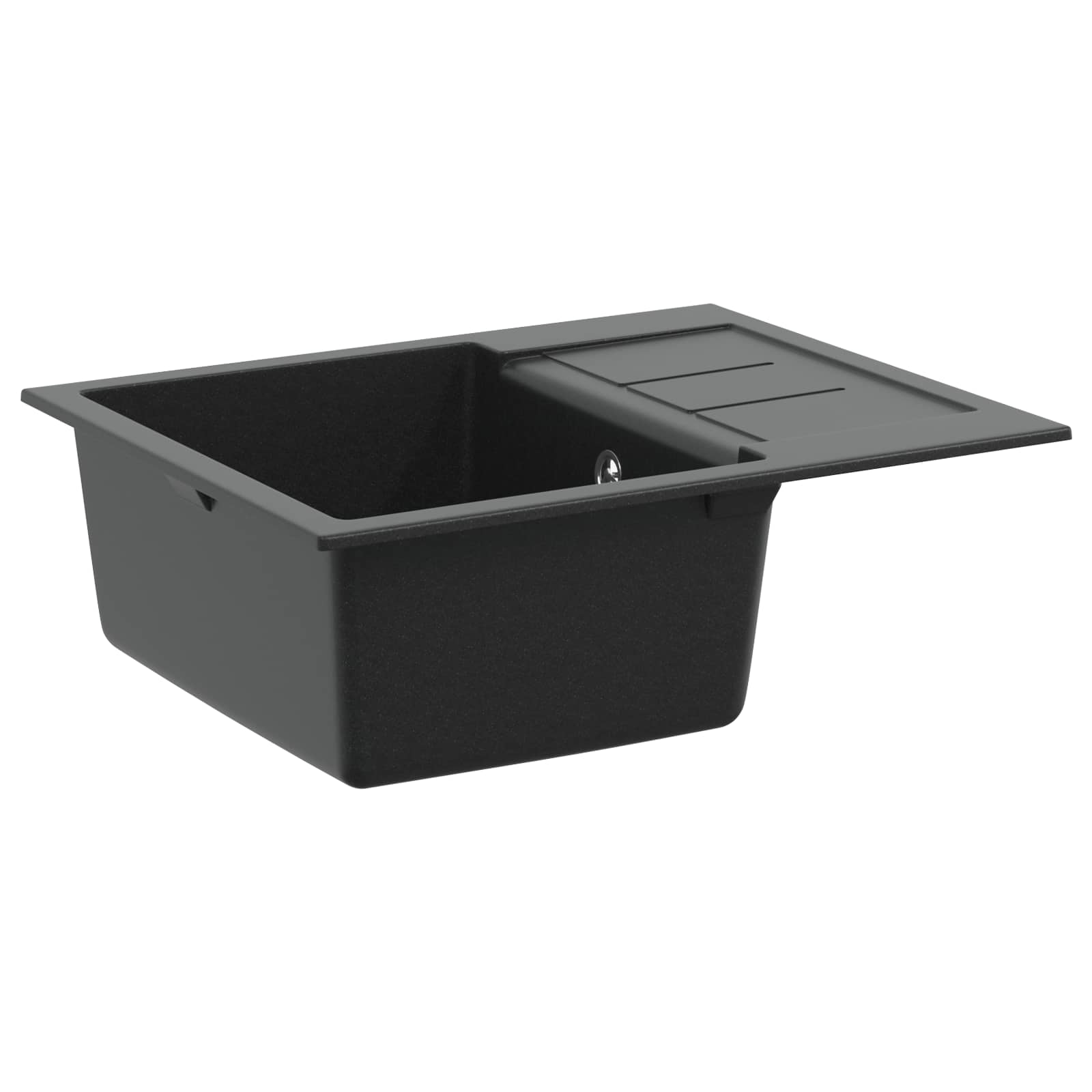 Kriauklė Juoda 620 x 500 mm 80% Kvarcas ir 20% Derva