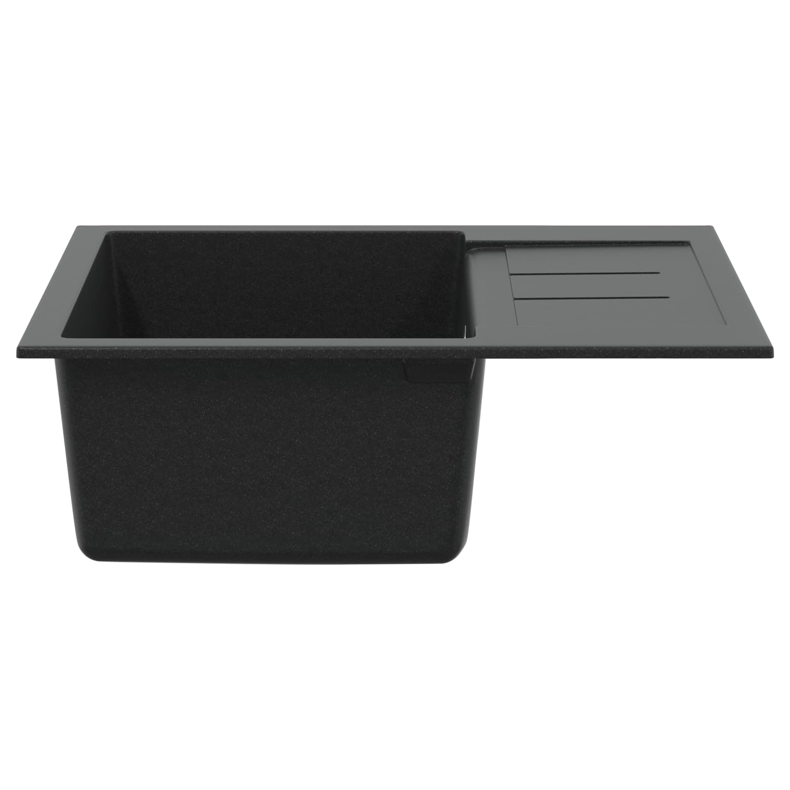Kriauklė Juoda 620 x 500 mm 80% Kvarcas ir 20% Derva