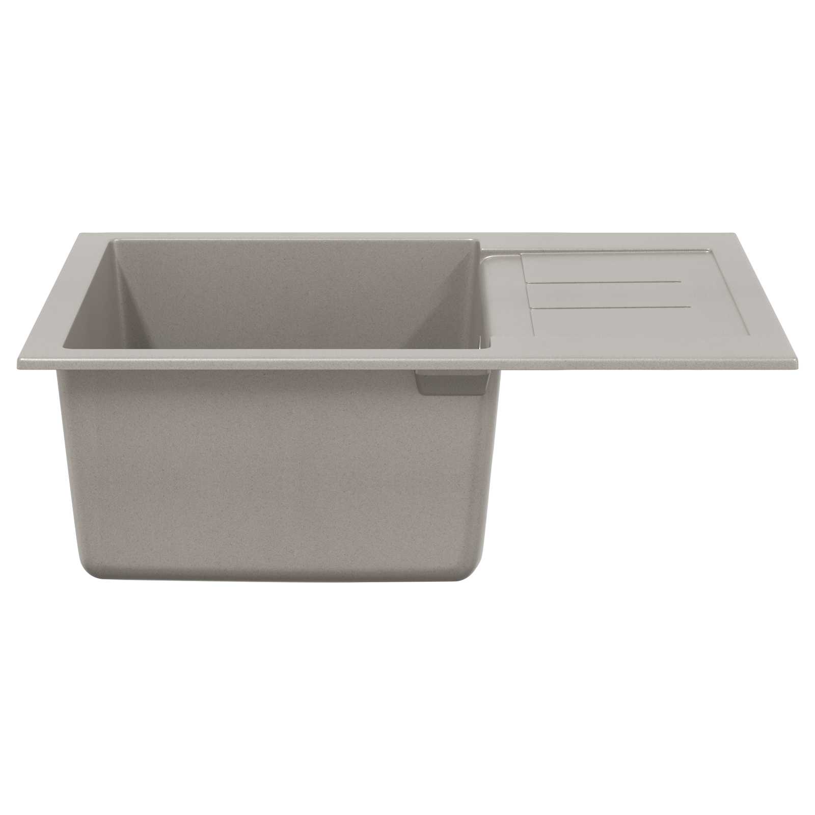 Izlietne Pelēka 620 x 500 mm 80% Kvarcs un 20% Sveķi
