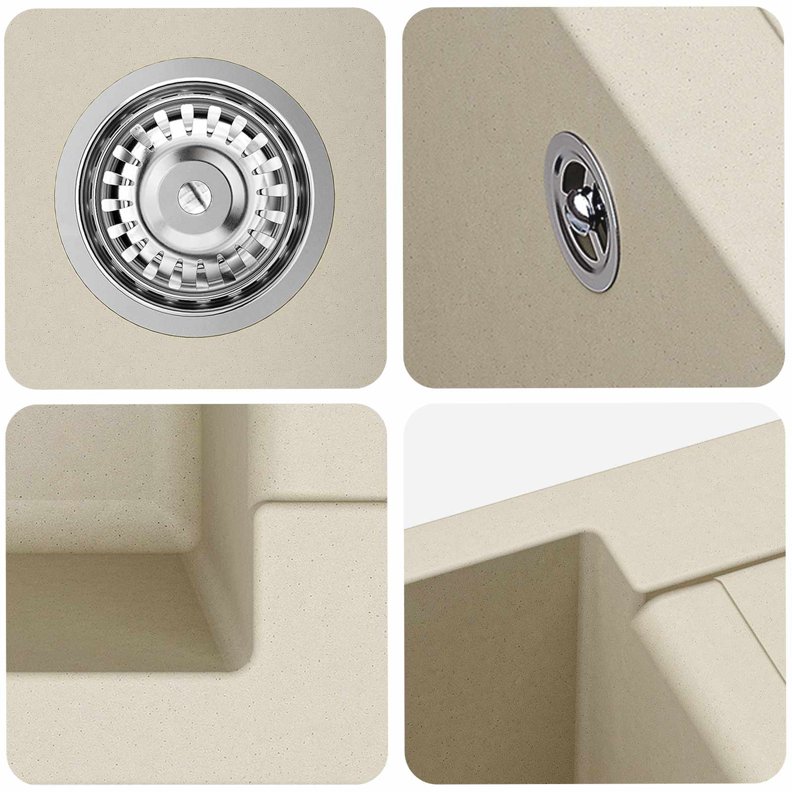 Sink Sand 780 x 500 mm 80% Quartz and 20% Resin