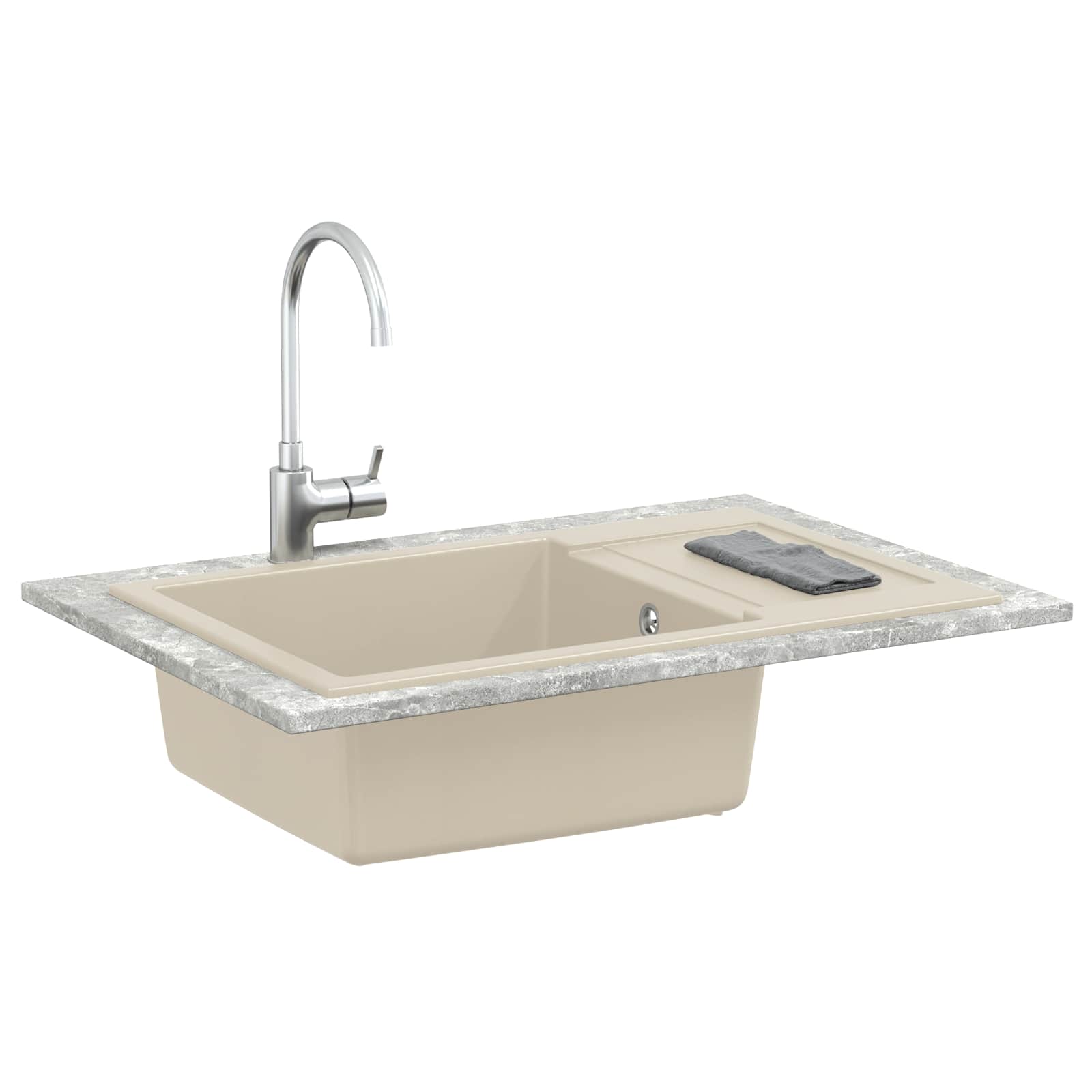 Sink Sand 780 x 500 mm 80% Quartz and 20% Resin