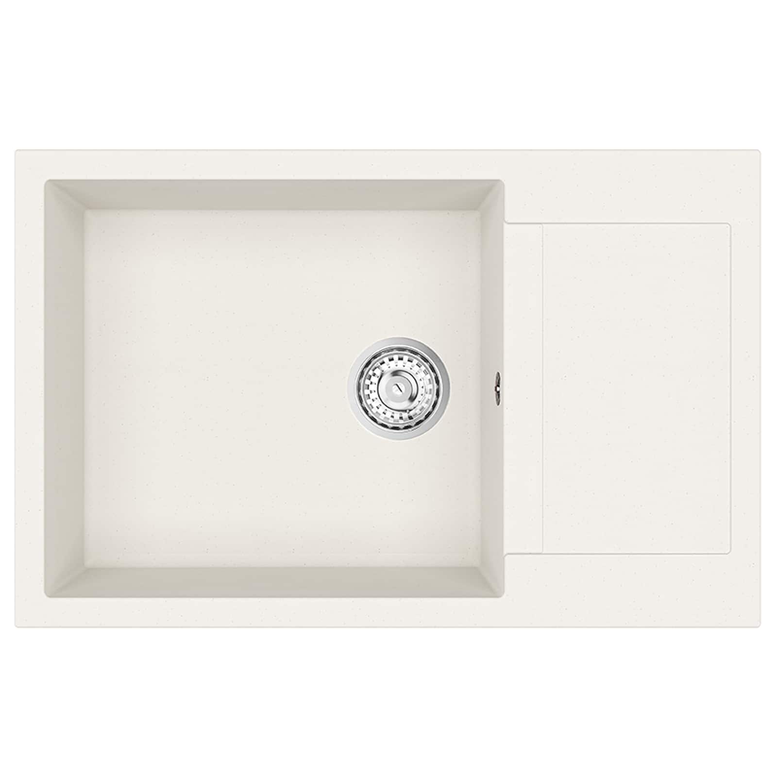 Izlietne Balta 780 x 500 mm 80% Kvarcs un 20% Sveķi