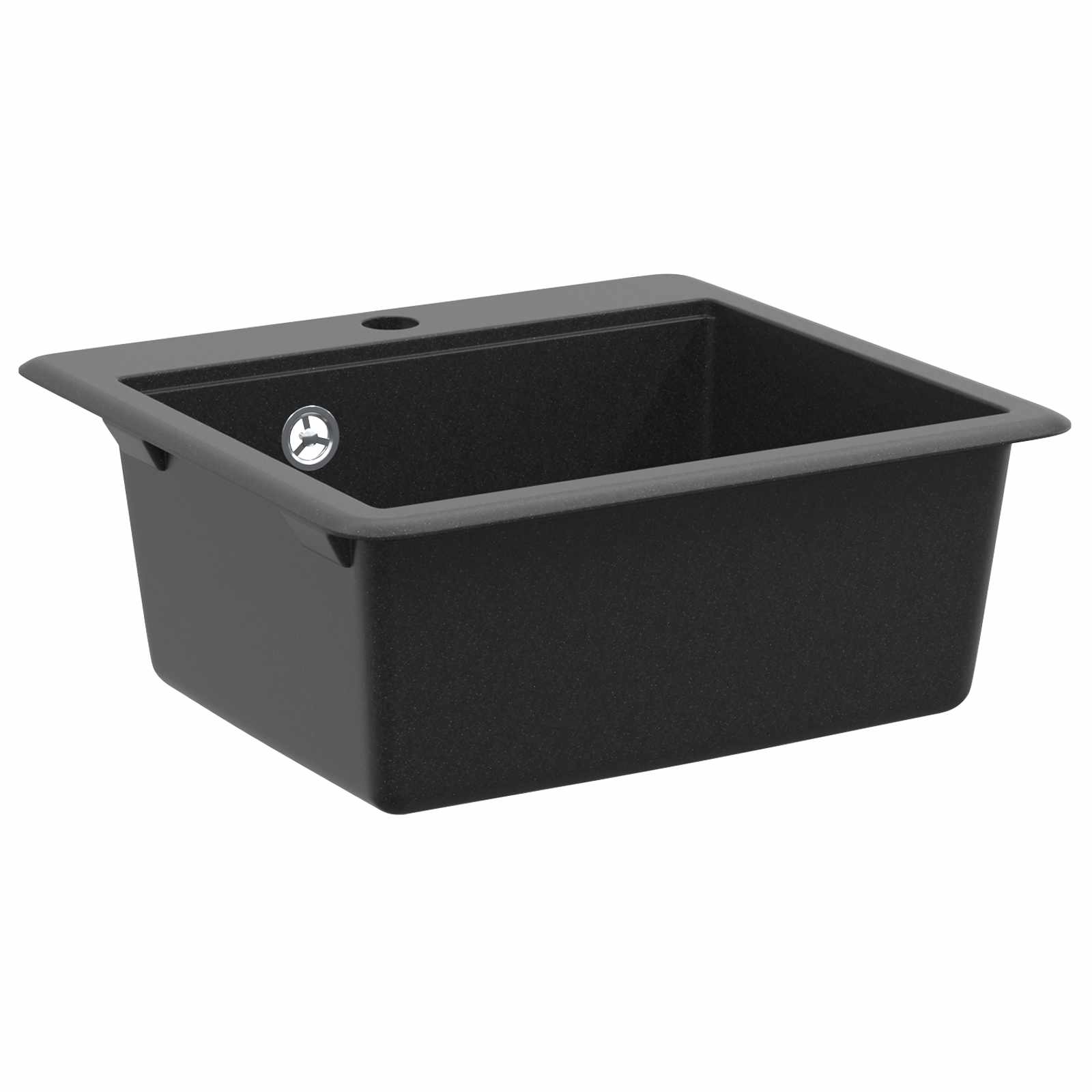 Kriauklė Juoda 470 x 440 mm Granitas