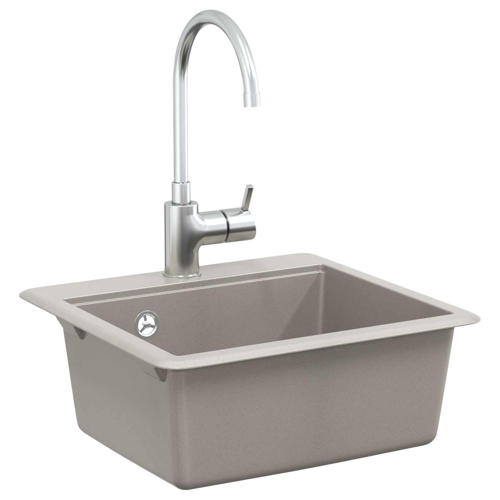Kriauklė Pilka 470 x 440 mm Granitas