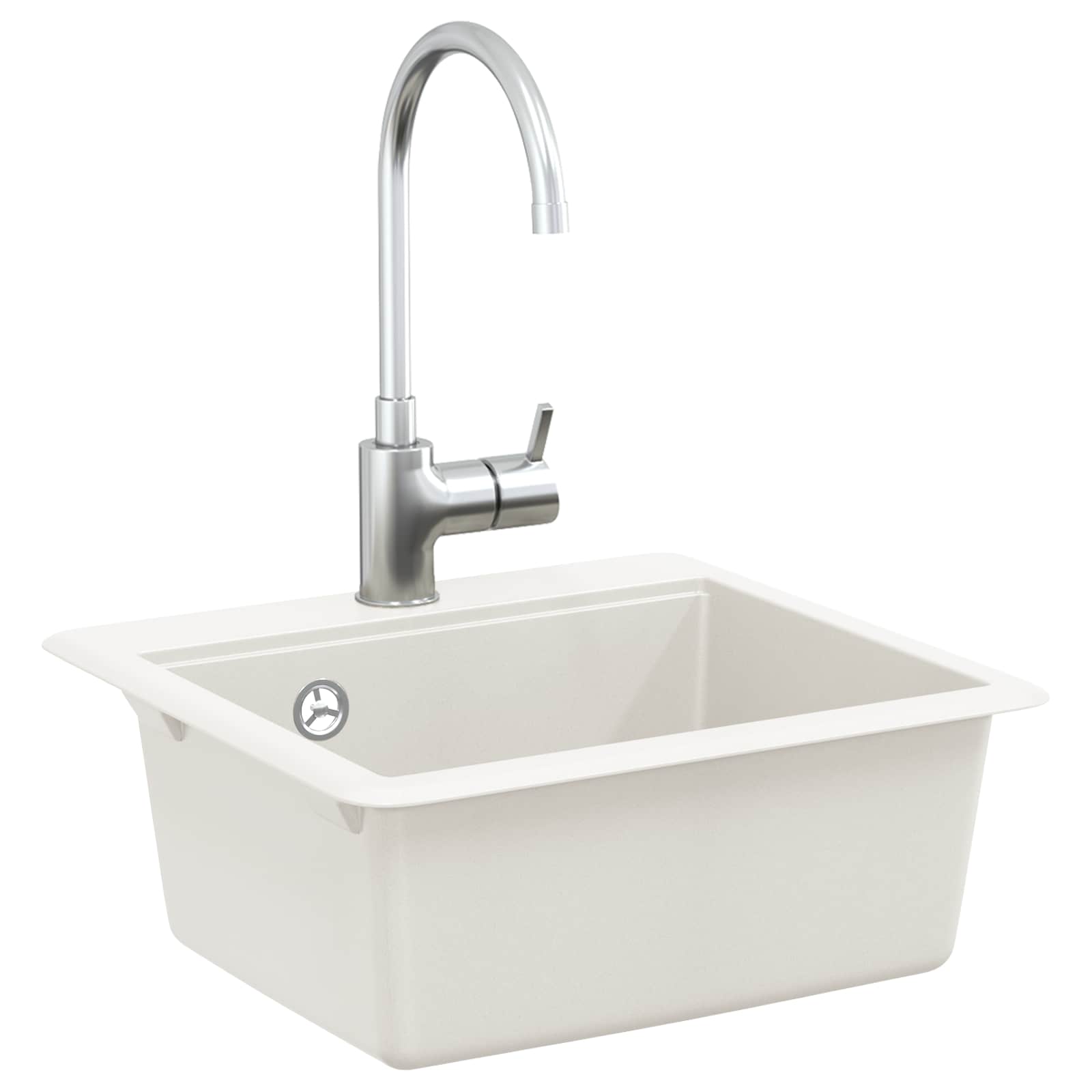 Kriauklė Balta 470 x 440 mm Granitas