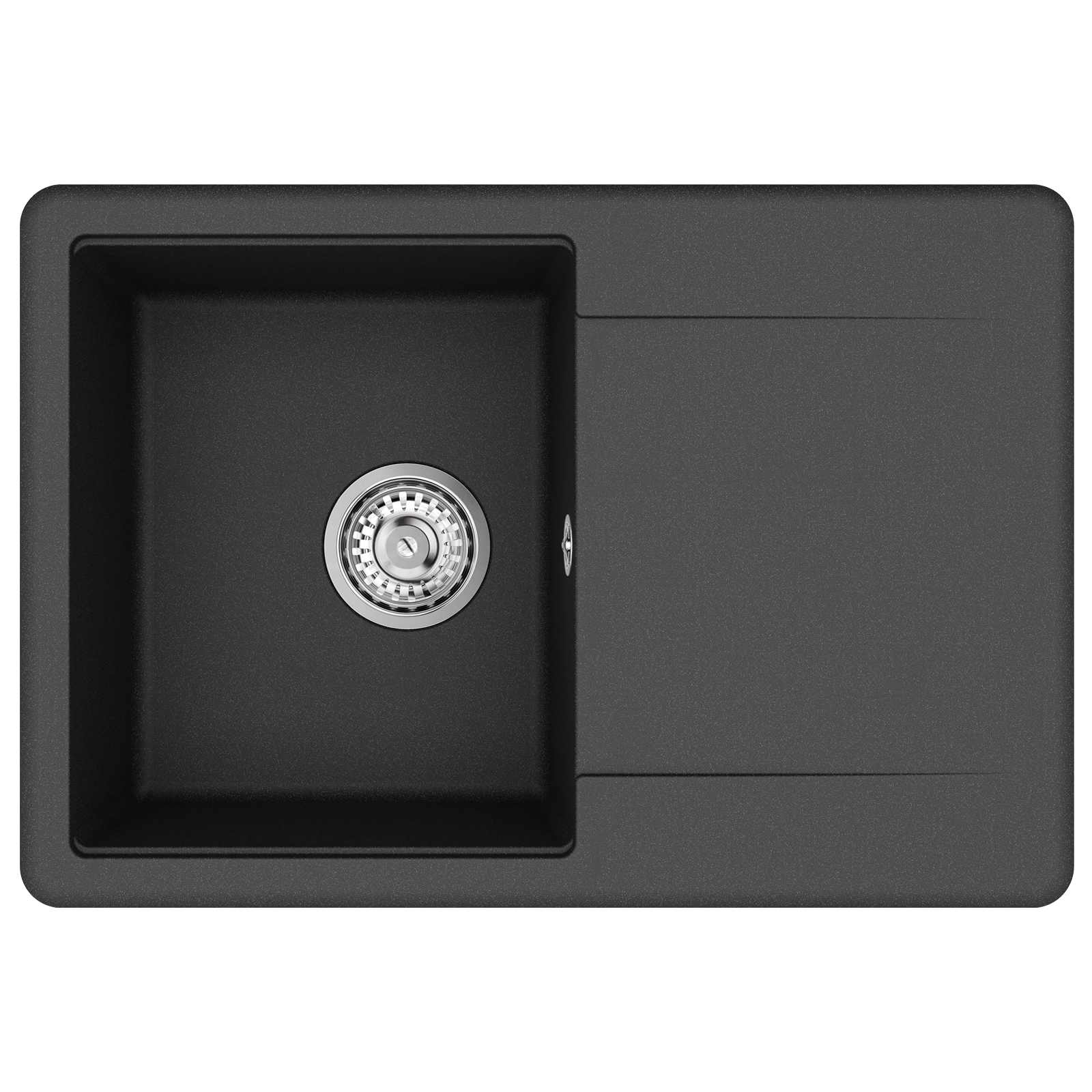 Kriauklė Juoda 670 x 460 mm Granitas