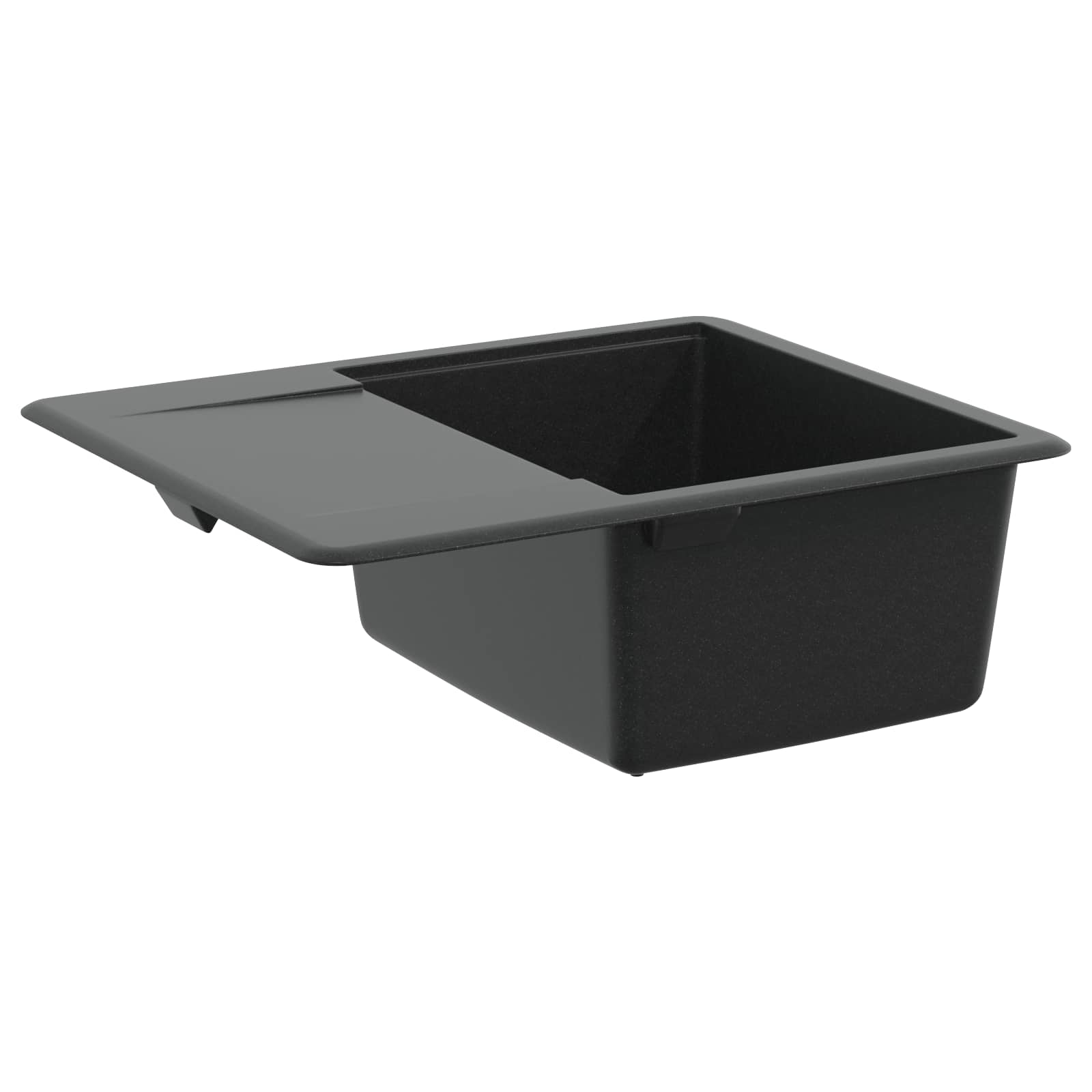 Kriauklė Juoda 560 x 460 mm 80% Kvarcas ir 20% Derva