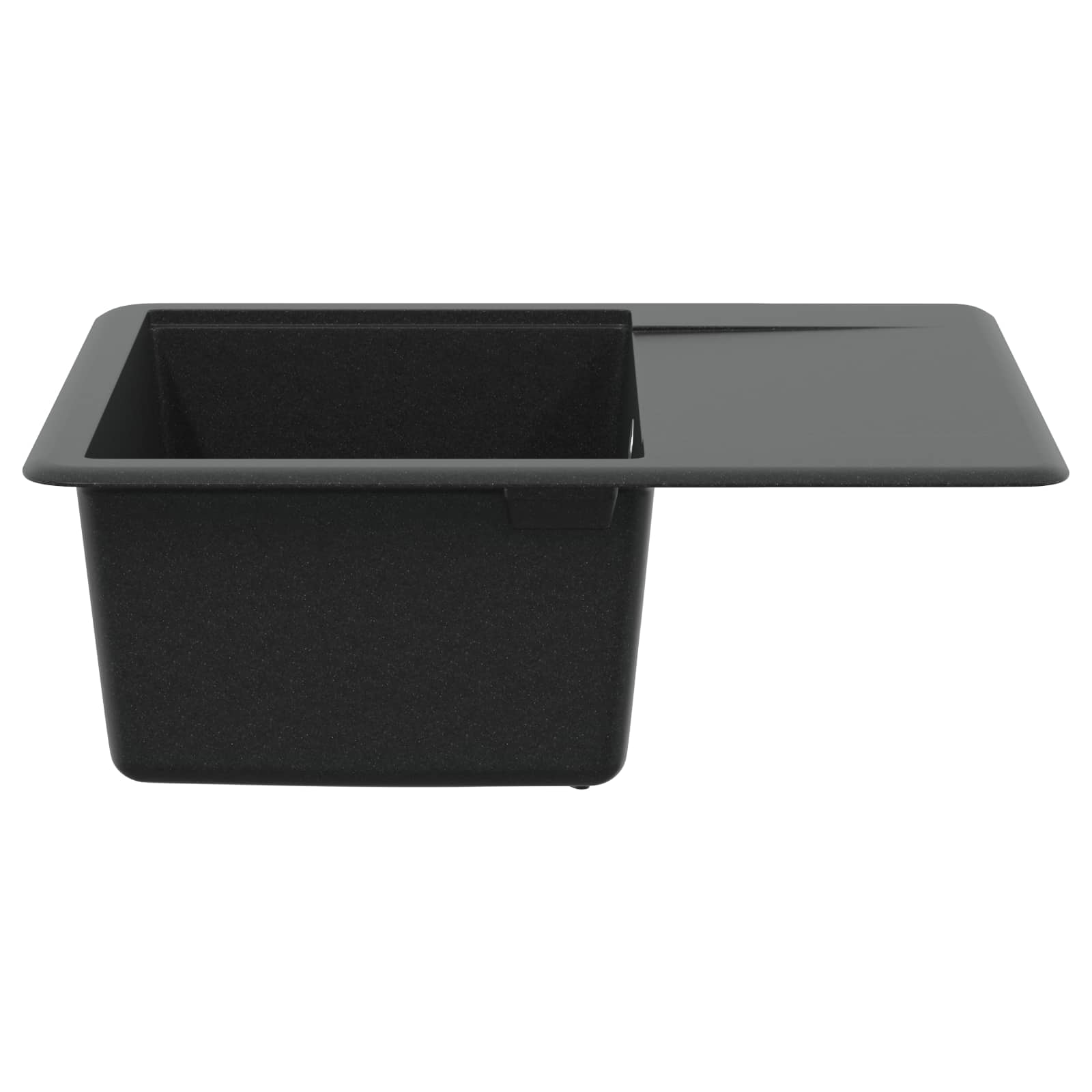 Kriauklė Juoda 560 x 460 mm 80% Kvarcas ir 20% Derva