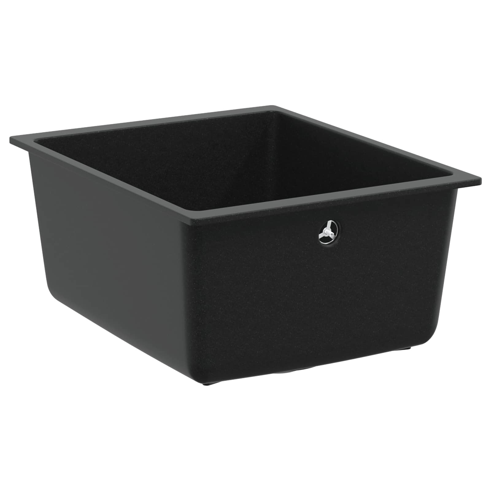 Kriauklė Juoda 370 x 460 mm 80% Kvarcas ir 20% Derva