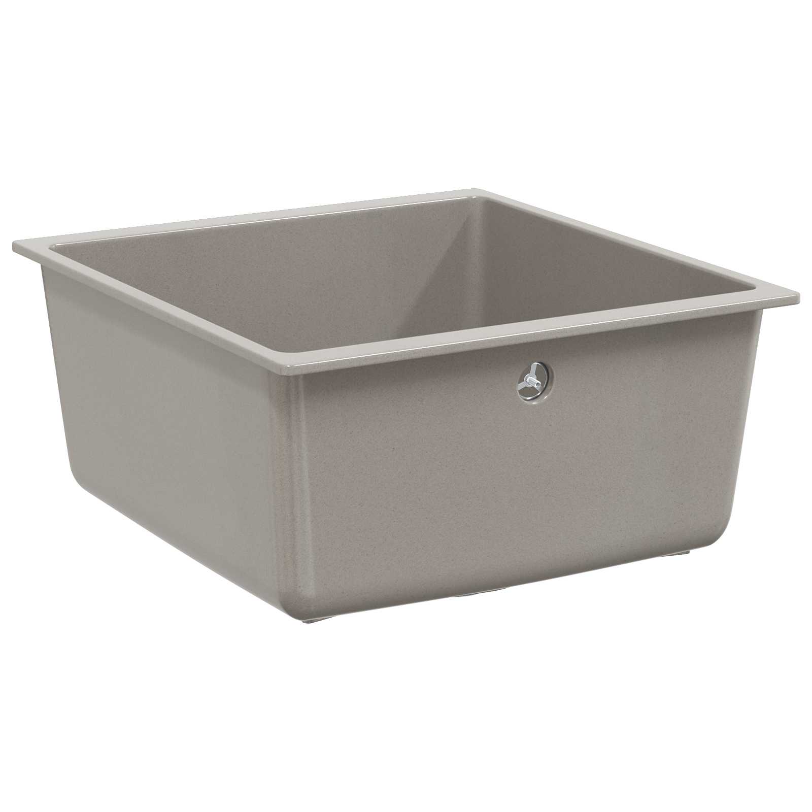 Kriauklė Pilka 430 x 460 mm 80% Kvarcas ir 20% Derva