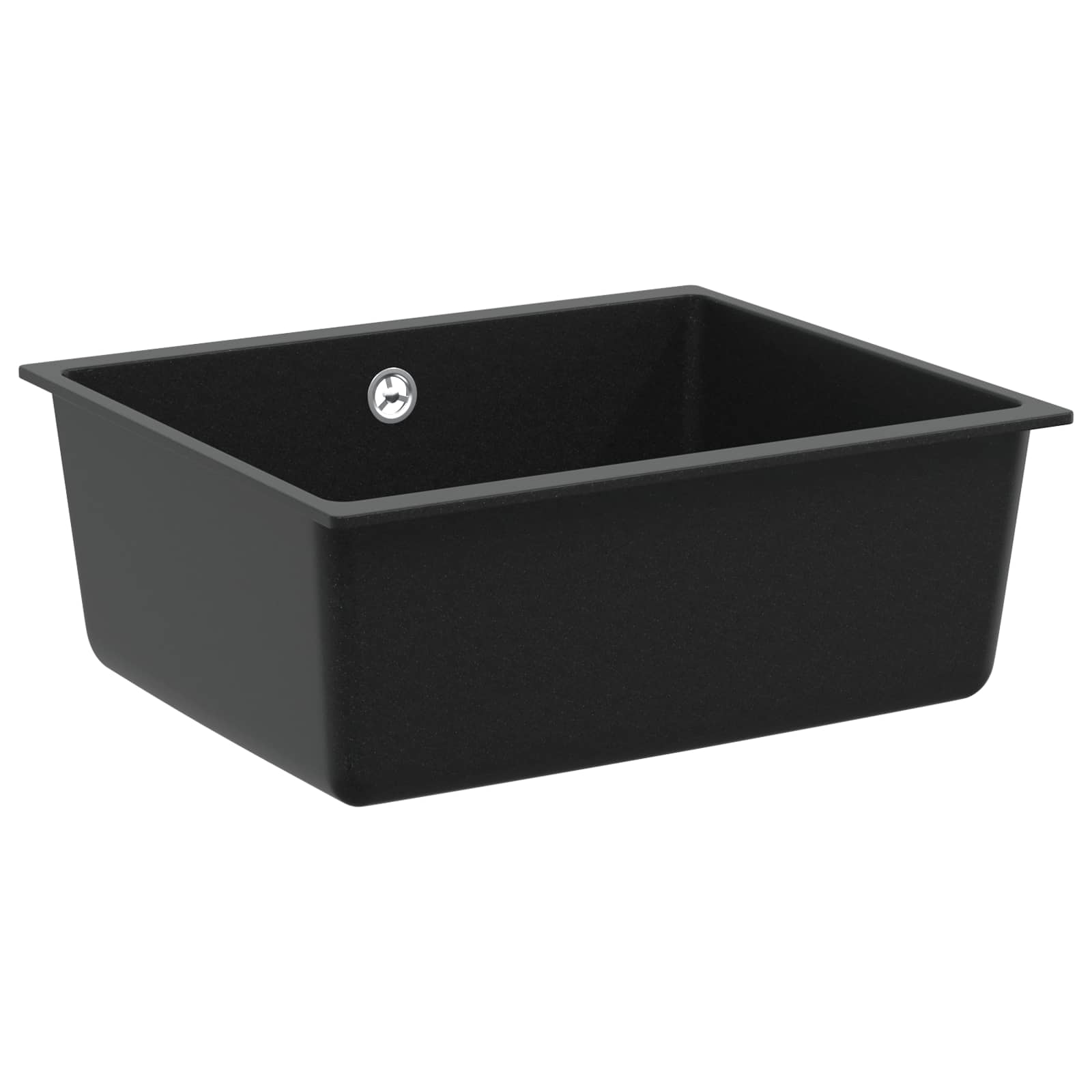 Kriauklė Juoda 530 x 460 mm 80% Kvarcas ir 20% Derva