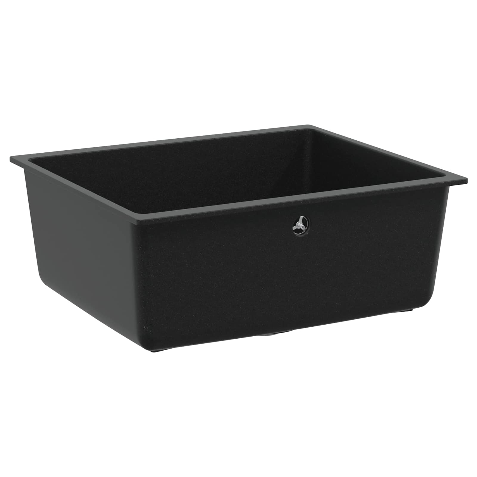 Kriauklė Juoda 530 x 460 mm 80% Kvarcas ir 20% Derva