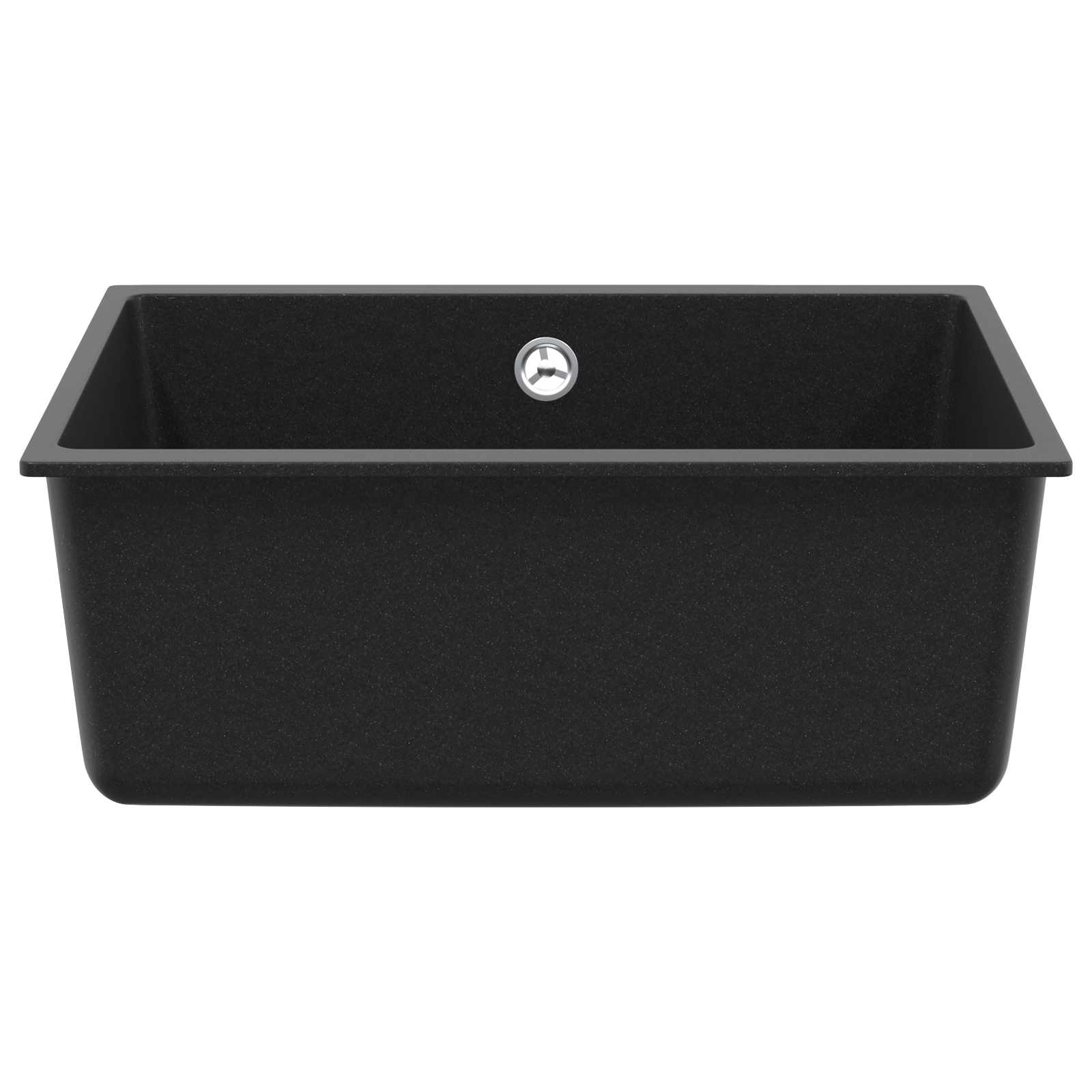 Kriauklė Juoda 530 x 460 mm 80% Kvarcas ir 20% Derva