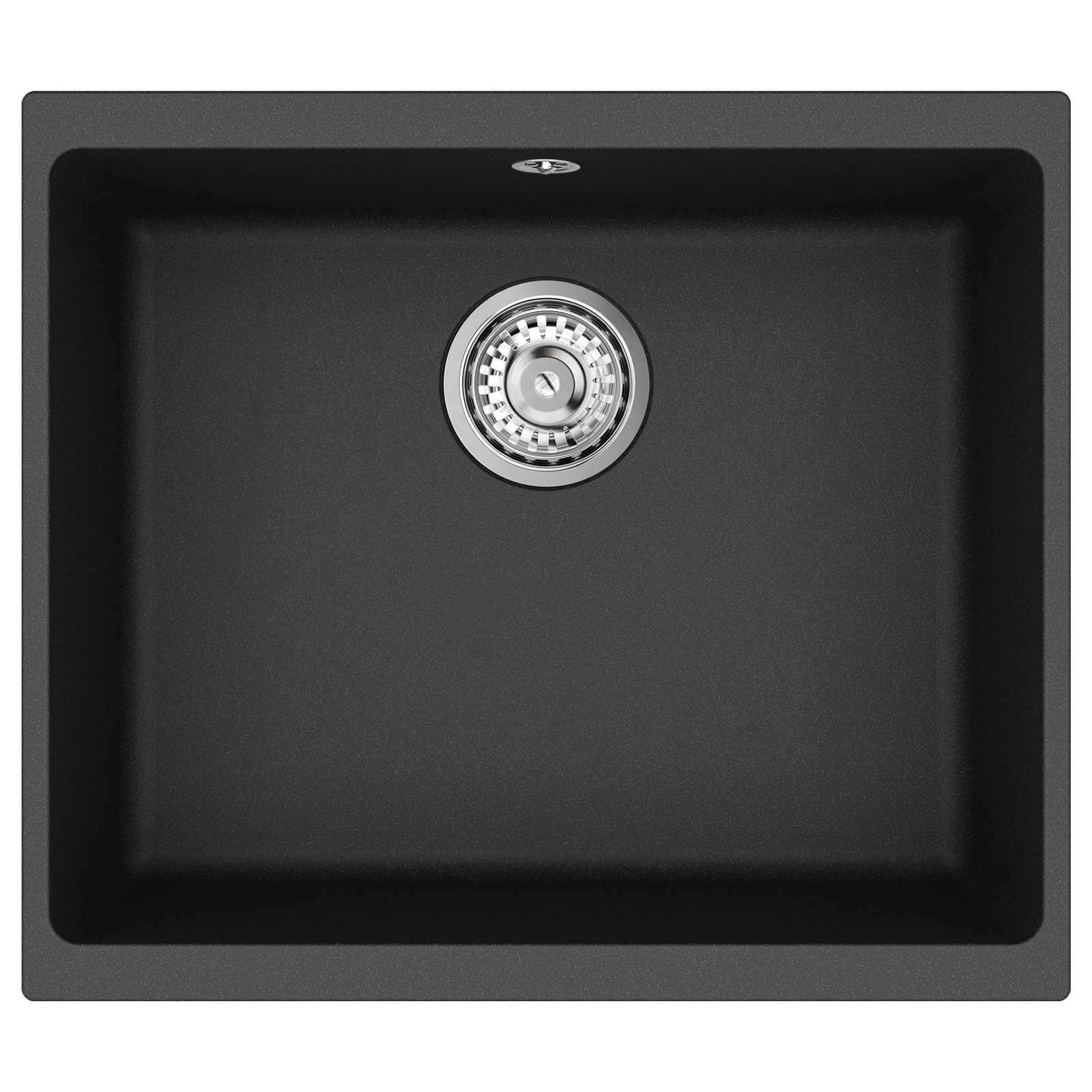 Kriauklė Juoda 530 x 460 mm 80% Kvarcas ir 20% Derva