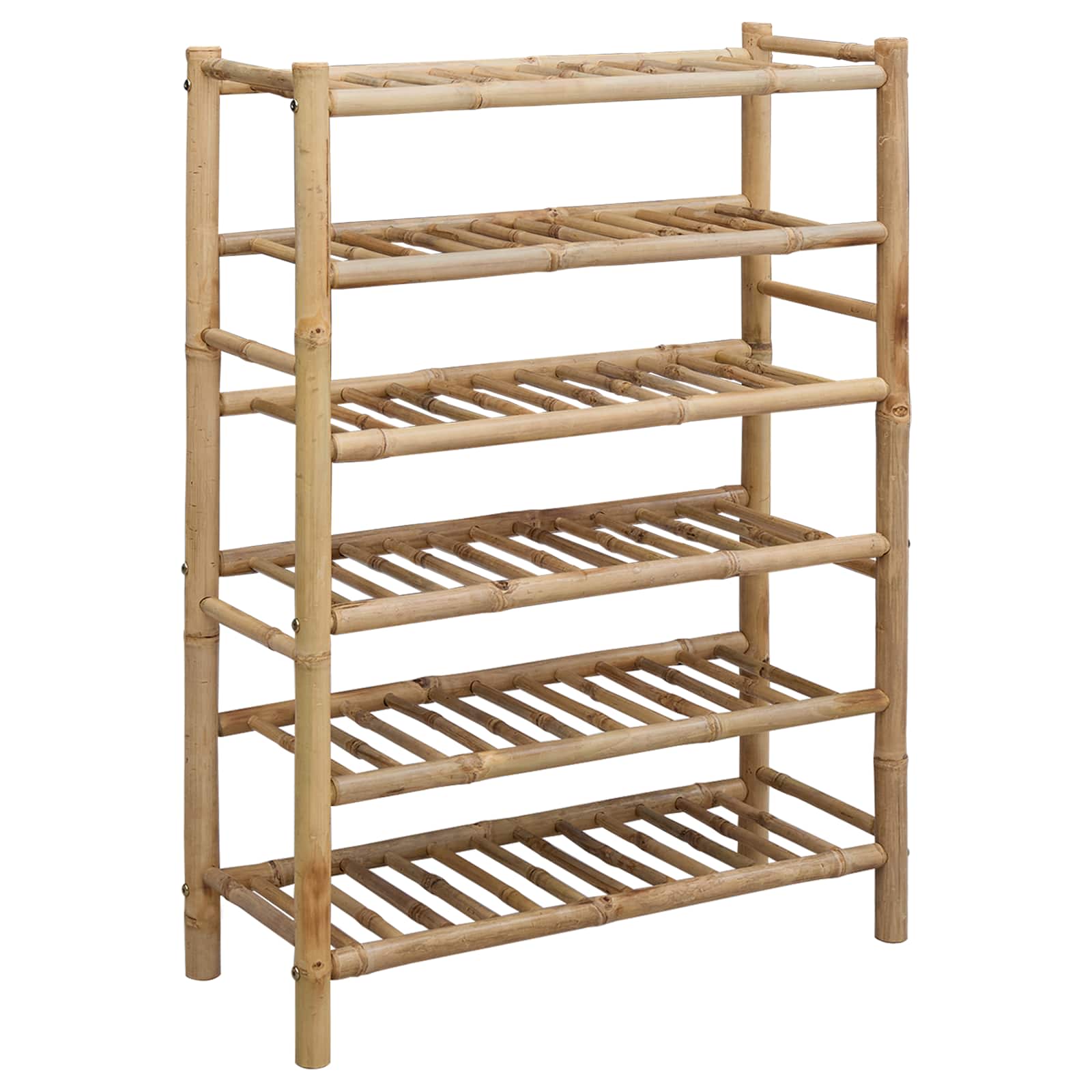 Apavu statīvs ar plauktu Dabīgs 68 x 28 x 96 cm Bambuss
